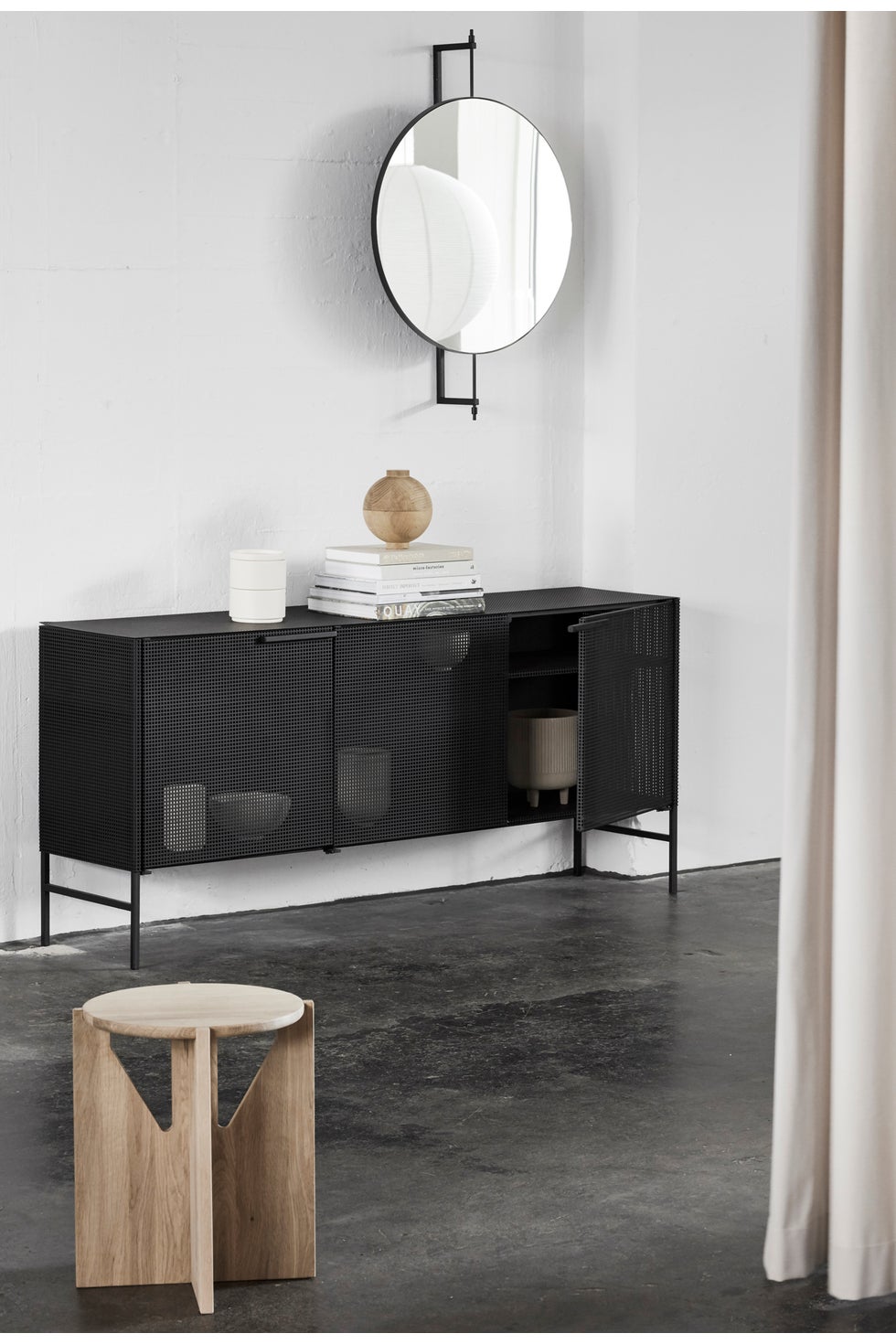 KRISTINA DAM Grid Sideboard - Black Steel