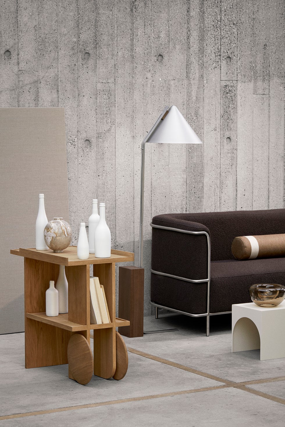 KRISTINA DAM Axis Side Table/Trolley - Natural Oak