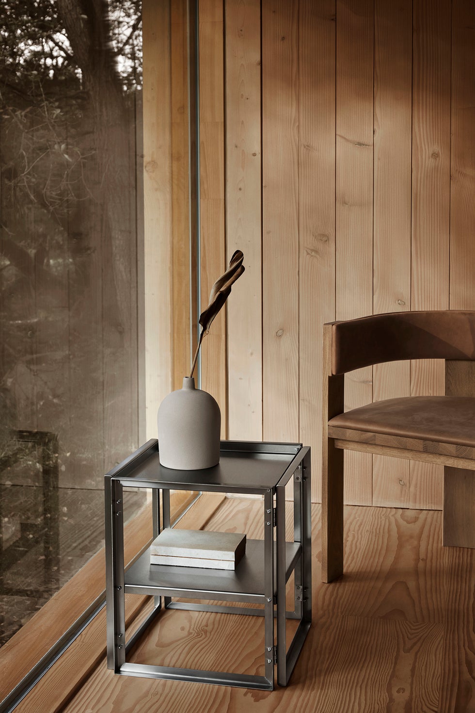 KRISTINA DAM Foldable Side Table - Stainless Steel