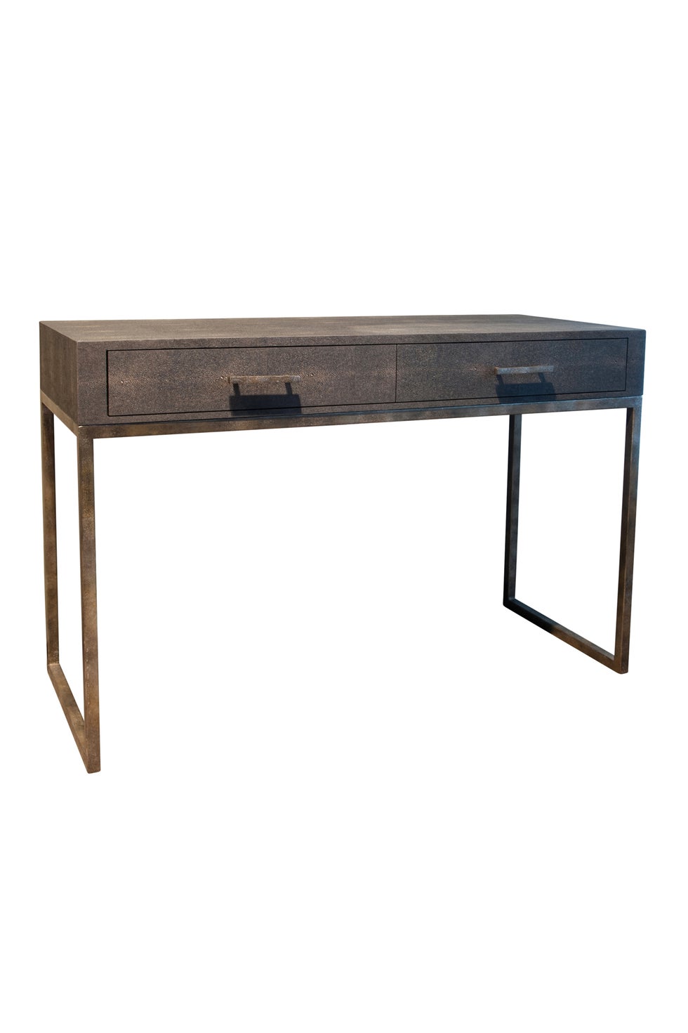 CLARENCE Console w/2 Drawers - Seal Shagreen