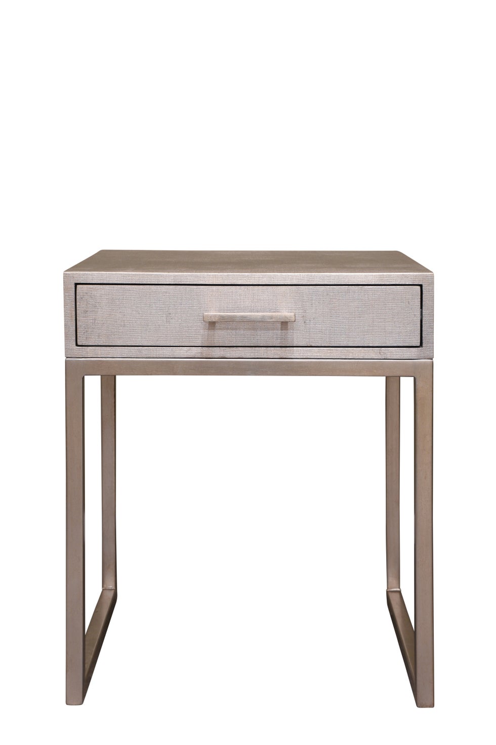CLARENCE Side Table w/1 Drawer - Silver Linen