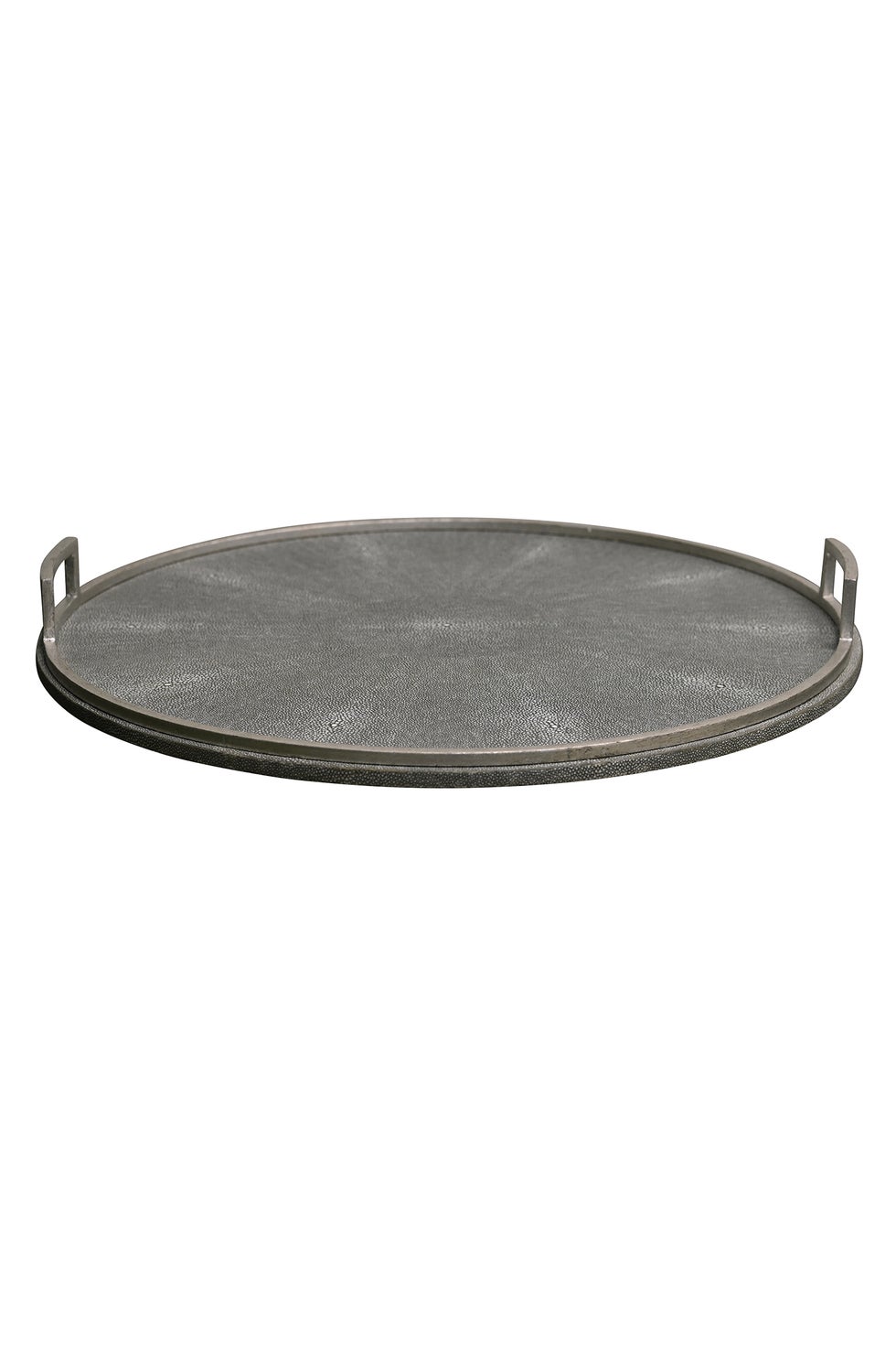 CLARENCE Sedgwick Round Tray - Fog Shagreen