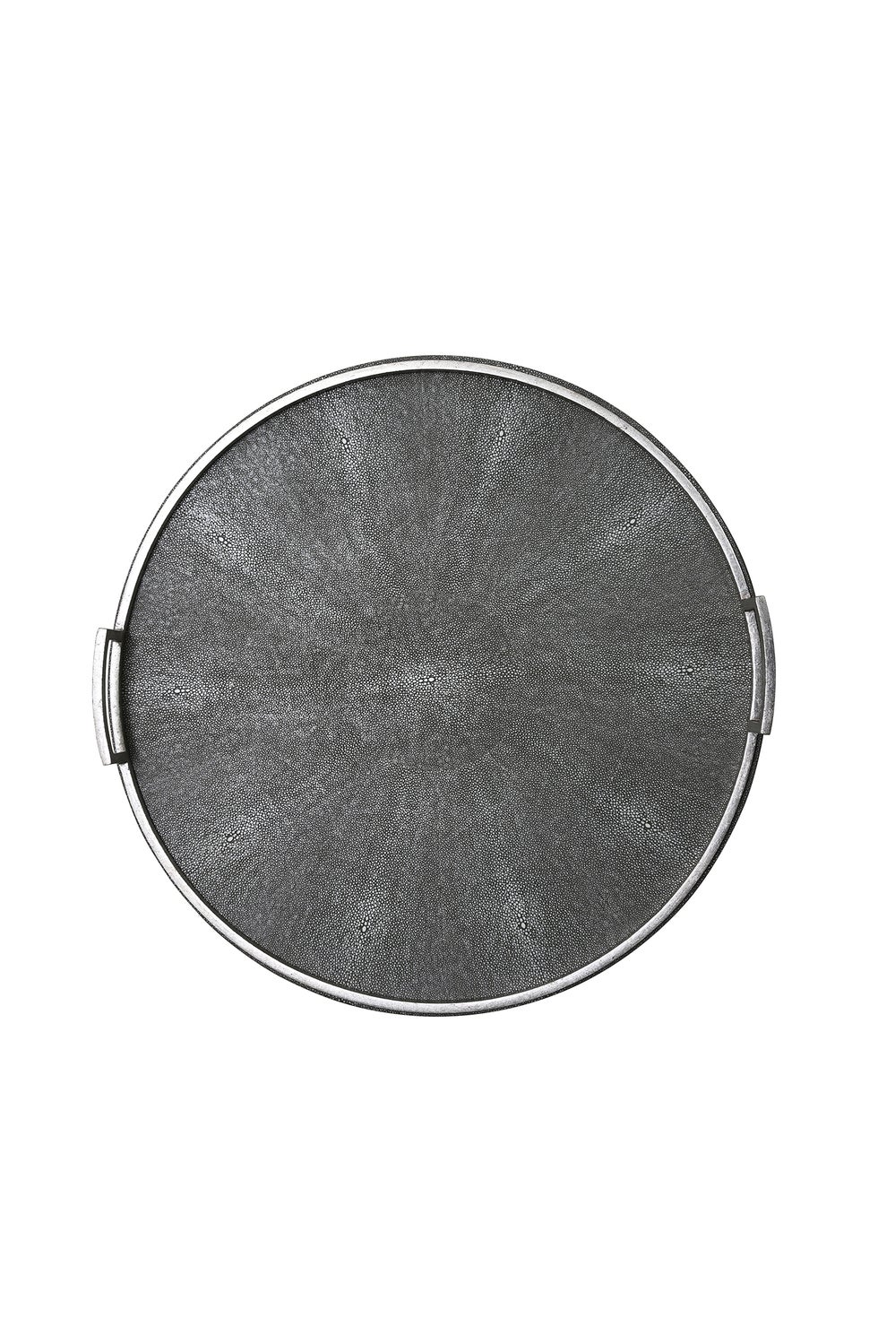 CLARENCE Sedgwick Round Tray - Fog Shagreen