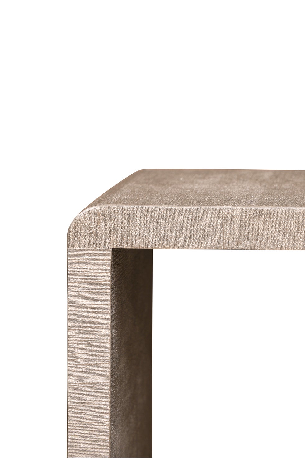 CLARENCE Waterfall Console/Desk - Pewter Silk