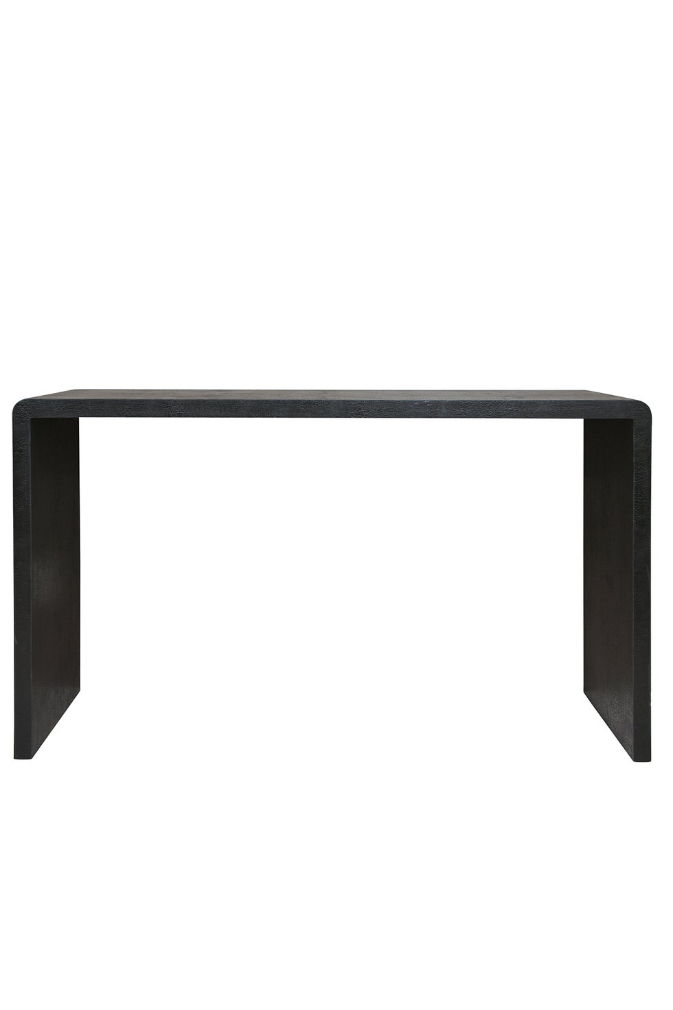 CLARENCE Waterfall Console - Matt Black Burnt Wood