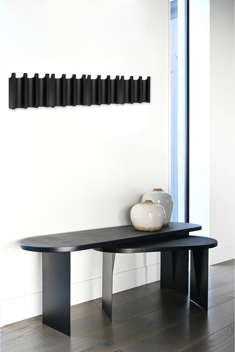 CLARENCE Watson Side Table/Bench - Dark Seal Rattan