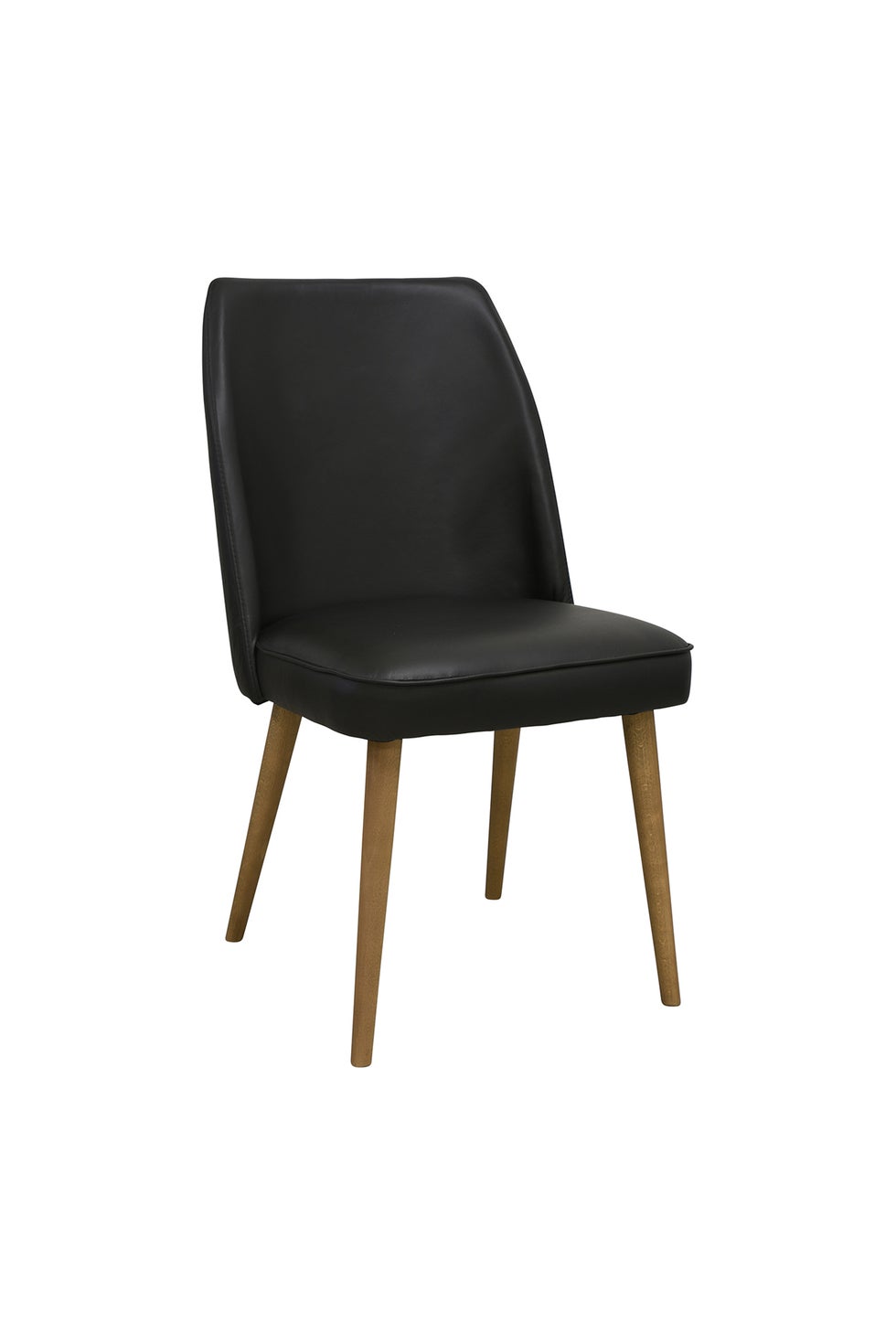 PURE Jacky Leather Dining Chair - Matt Fumee / Weathered Legs