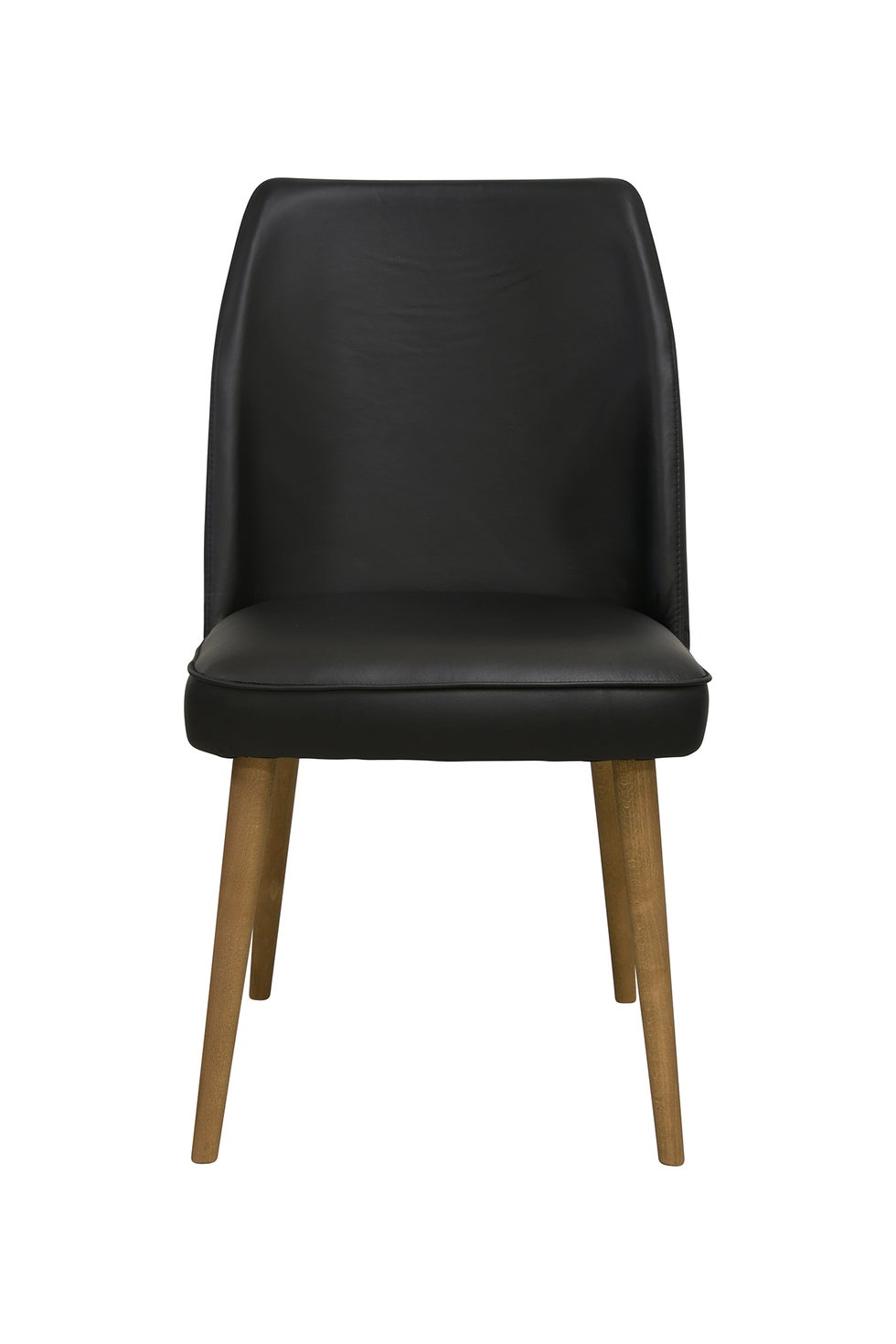 PURE Jacky Leather Dining Chair - Matt Fumee / Weathered Legs