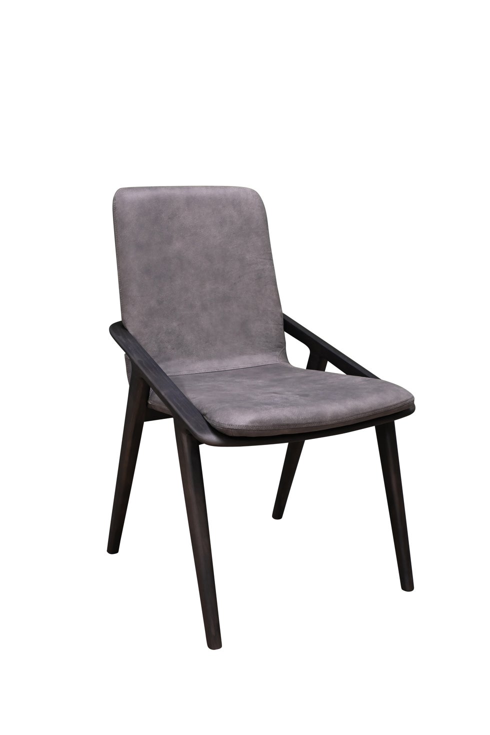 PURE Maxine Leather Dining Chair - Slate / Carbon Legs