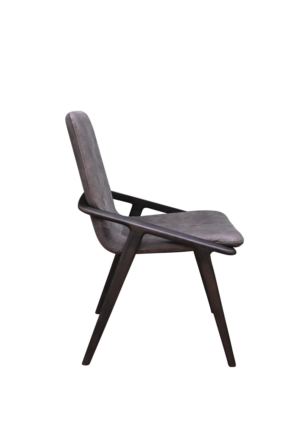 PURE Maxine Leather Dining Chair - Slate / Carbon Legs
