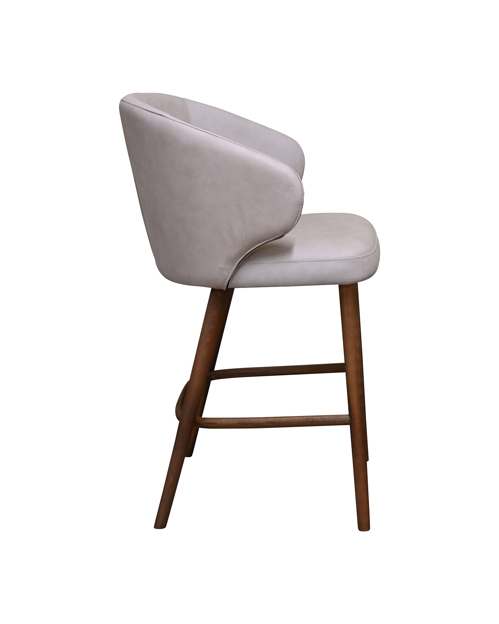 PURE Caprice Leather Counter Stool - African Beige/Weathered Legs