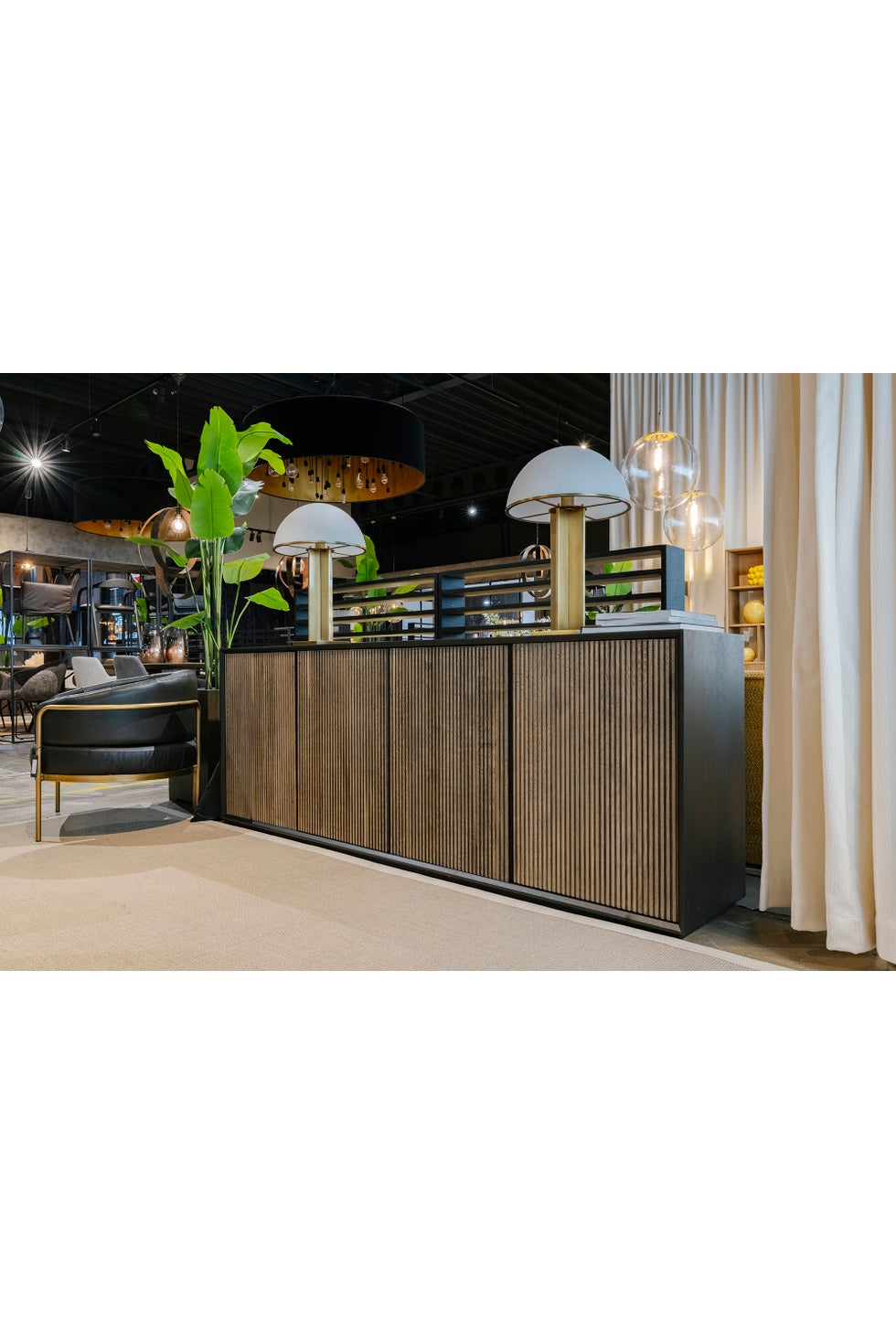 PURE Jackson Reeded Entertainment Unit - Coffee