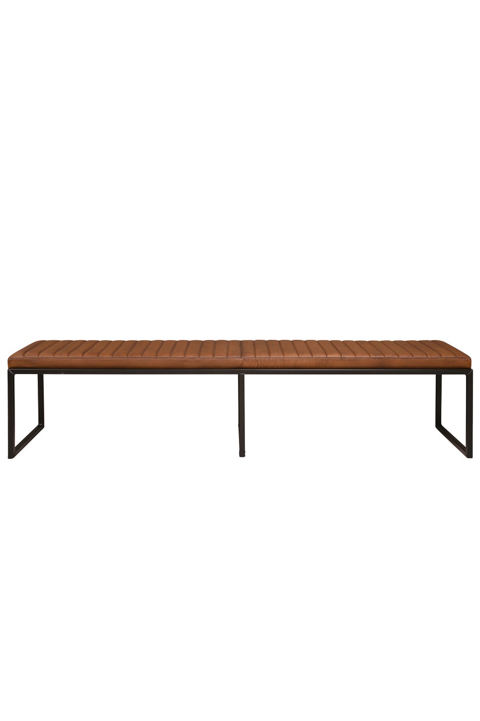 PURE Sabina Bench 2.1m - Matt Light Brown/Matt Black Metal Frame