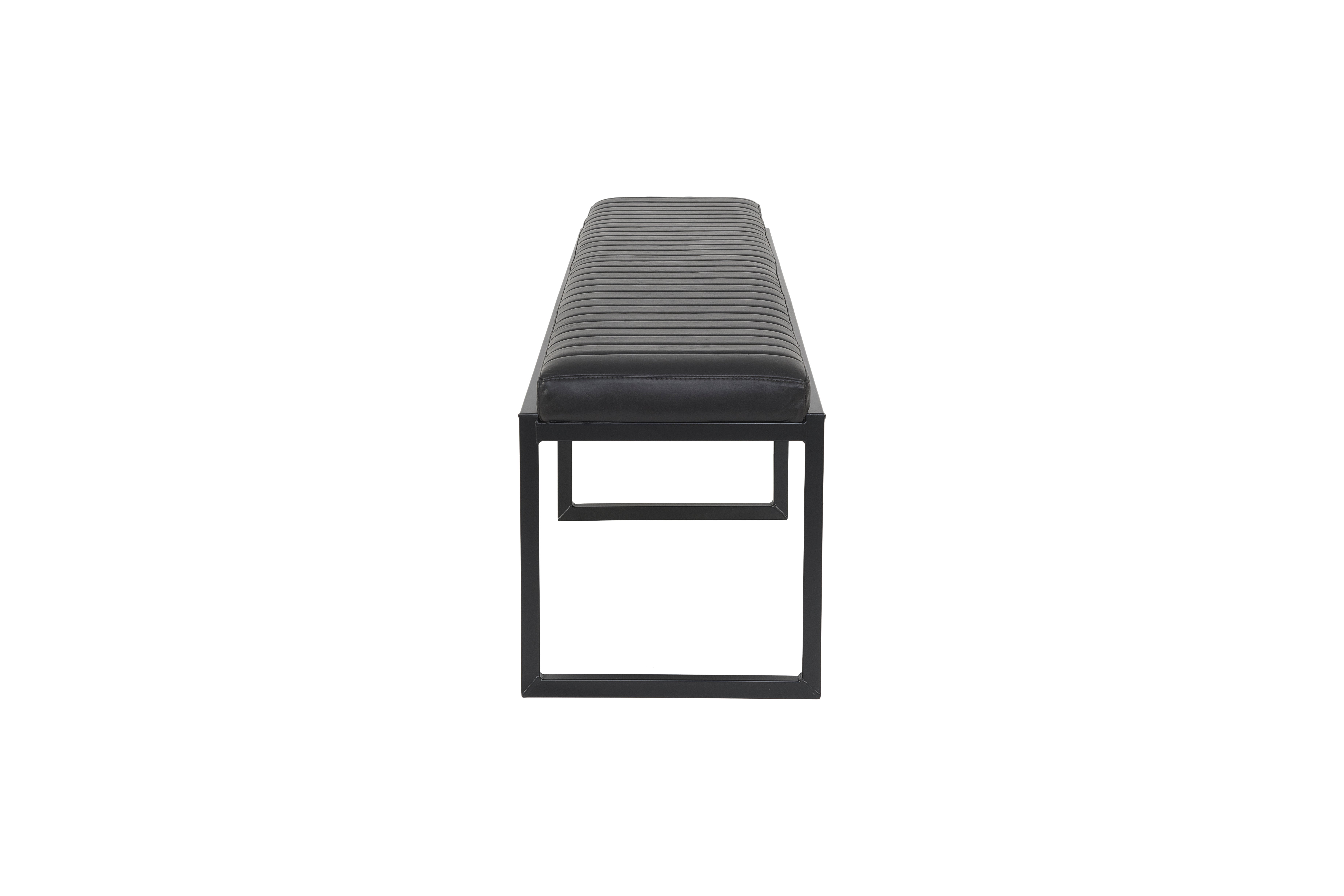 PURE Sabina Bench 2.1m - Matt Black/Matt Black Metal Frame