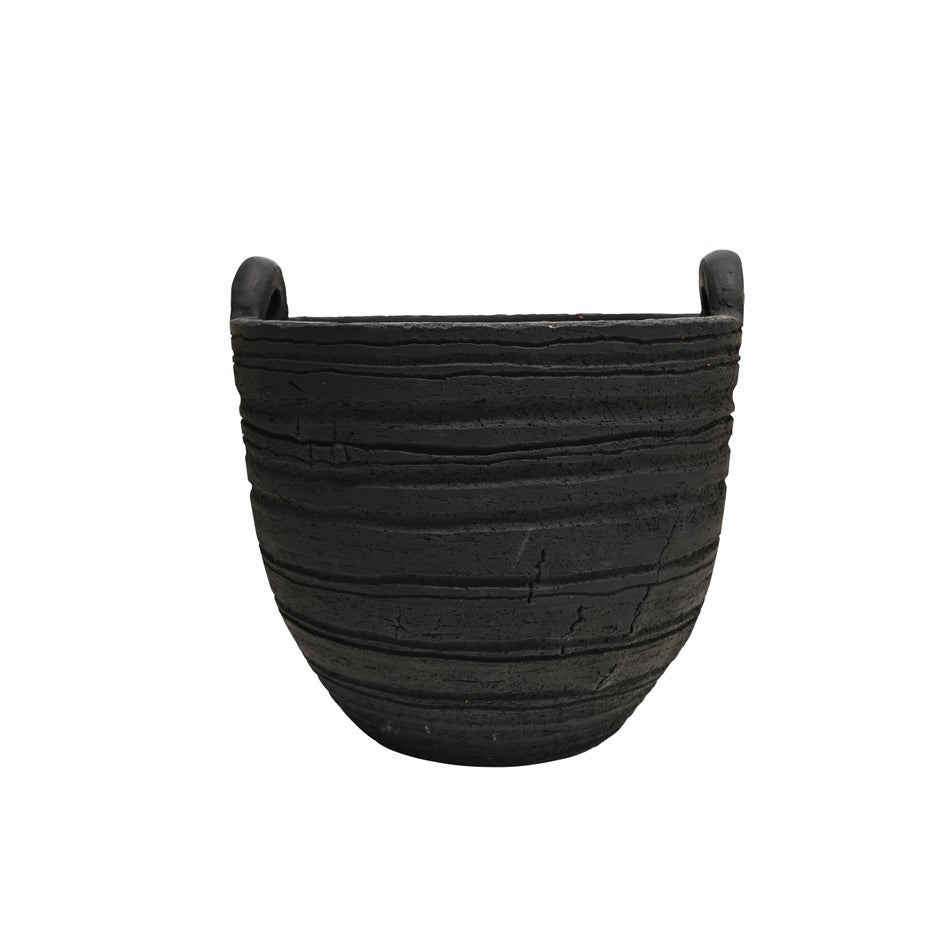 Planters At Rona Rona 2 Handle Planter - Coal Black - Maytime