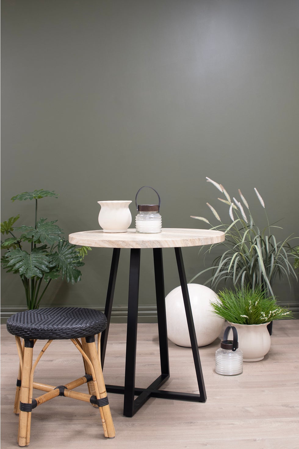 VISTA Bistro Table - Travertine Finish