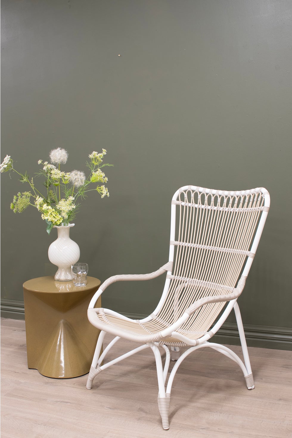 VISTA Hourglass Side Table - Mustard Gloss*