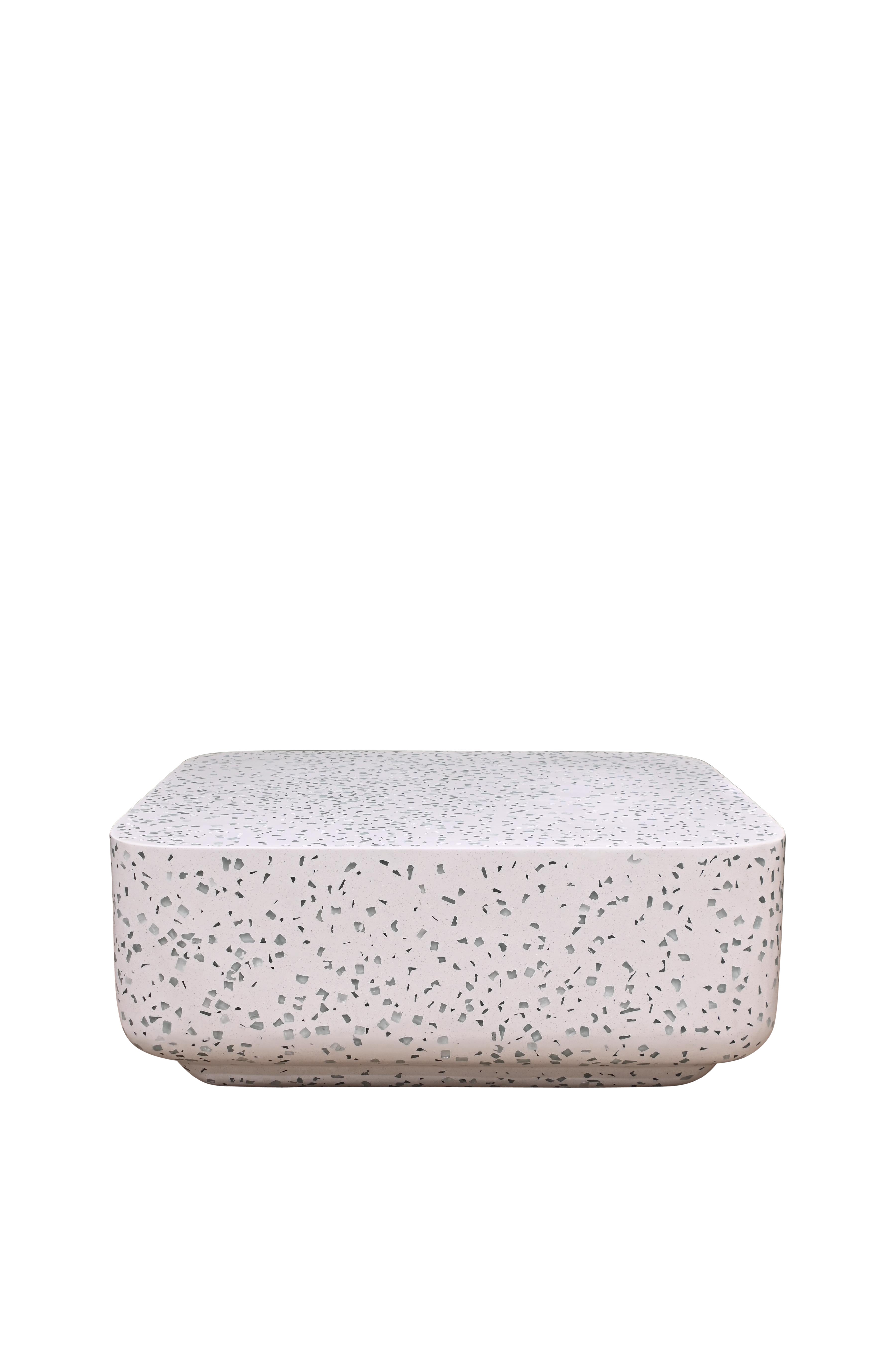 VISTA Bowie Square Coffee Table - Clear Terrazzo