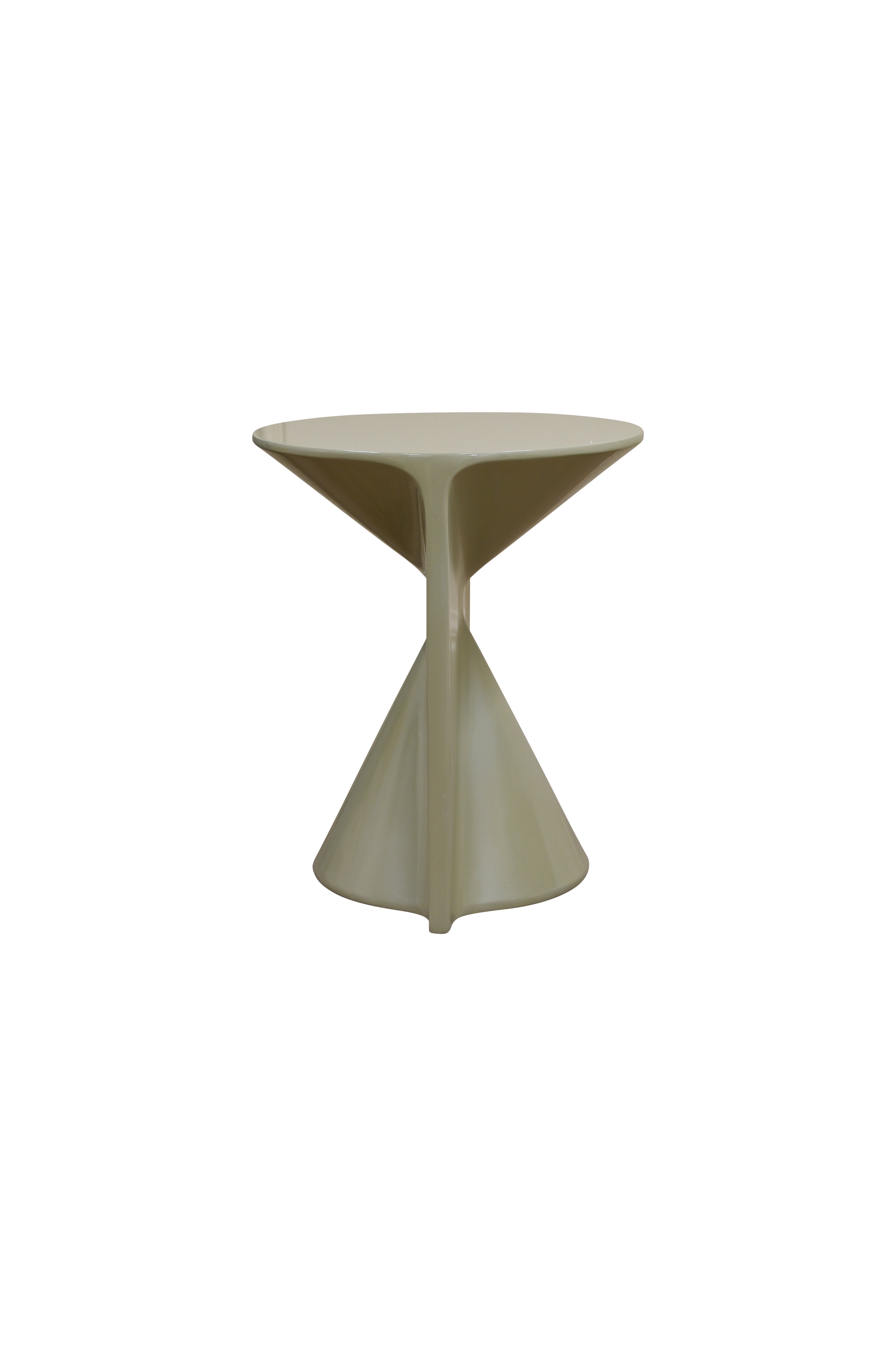 VISTA Hourglass Side Table - Organic Sage Gloss