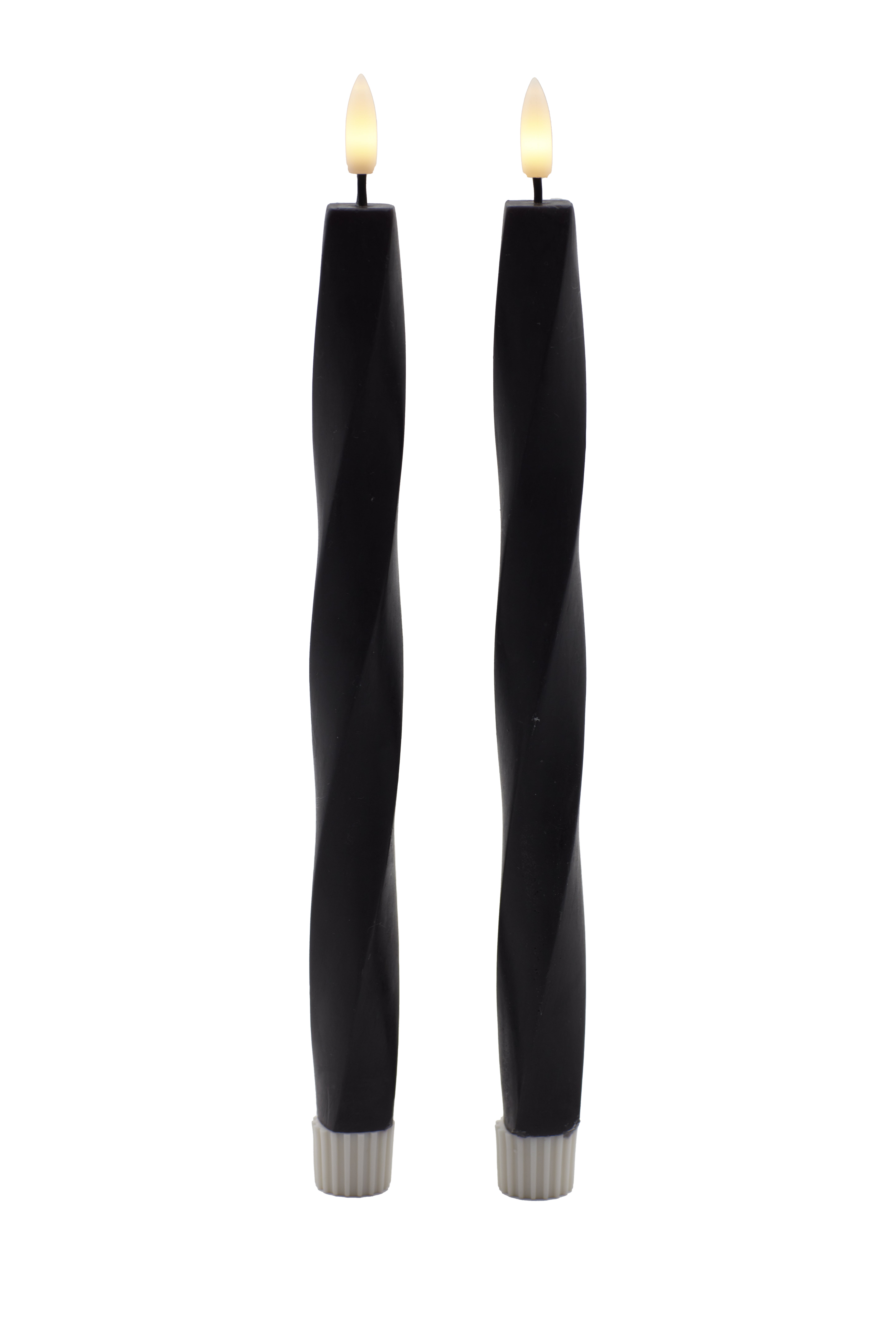 SIRIUS Nordic Sculpture Candle - Sille Twist S/2 - Stone Black