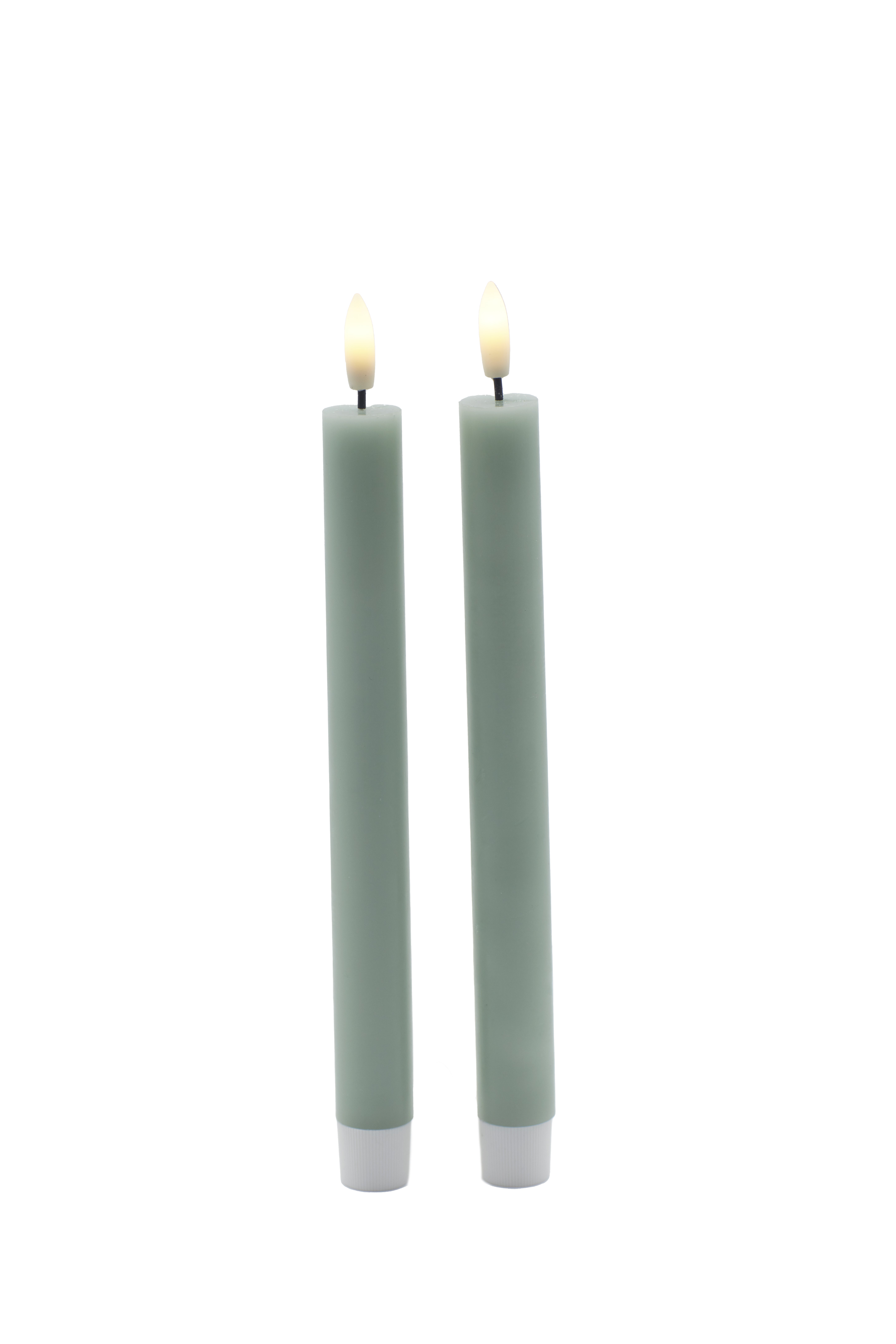 SIRIUS Sille Crown Taper Candles S/2 - Sandy Green