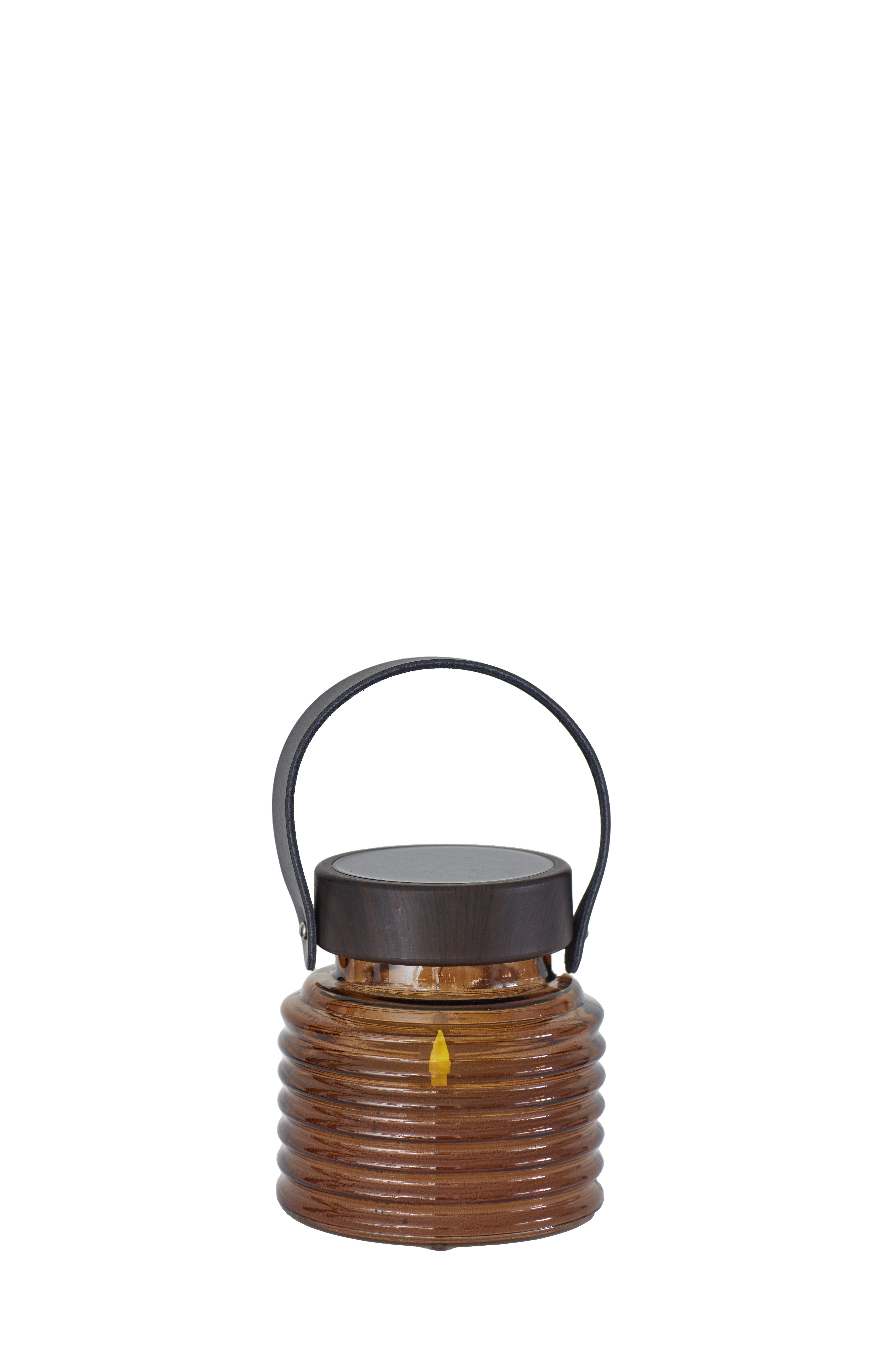 SIRIUS SOLAR Aston Jar Amber/Brown 12cm