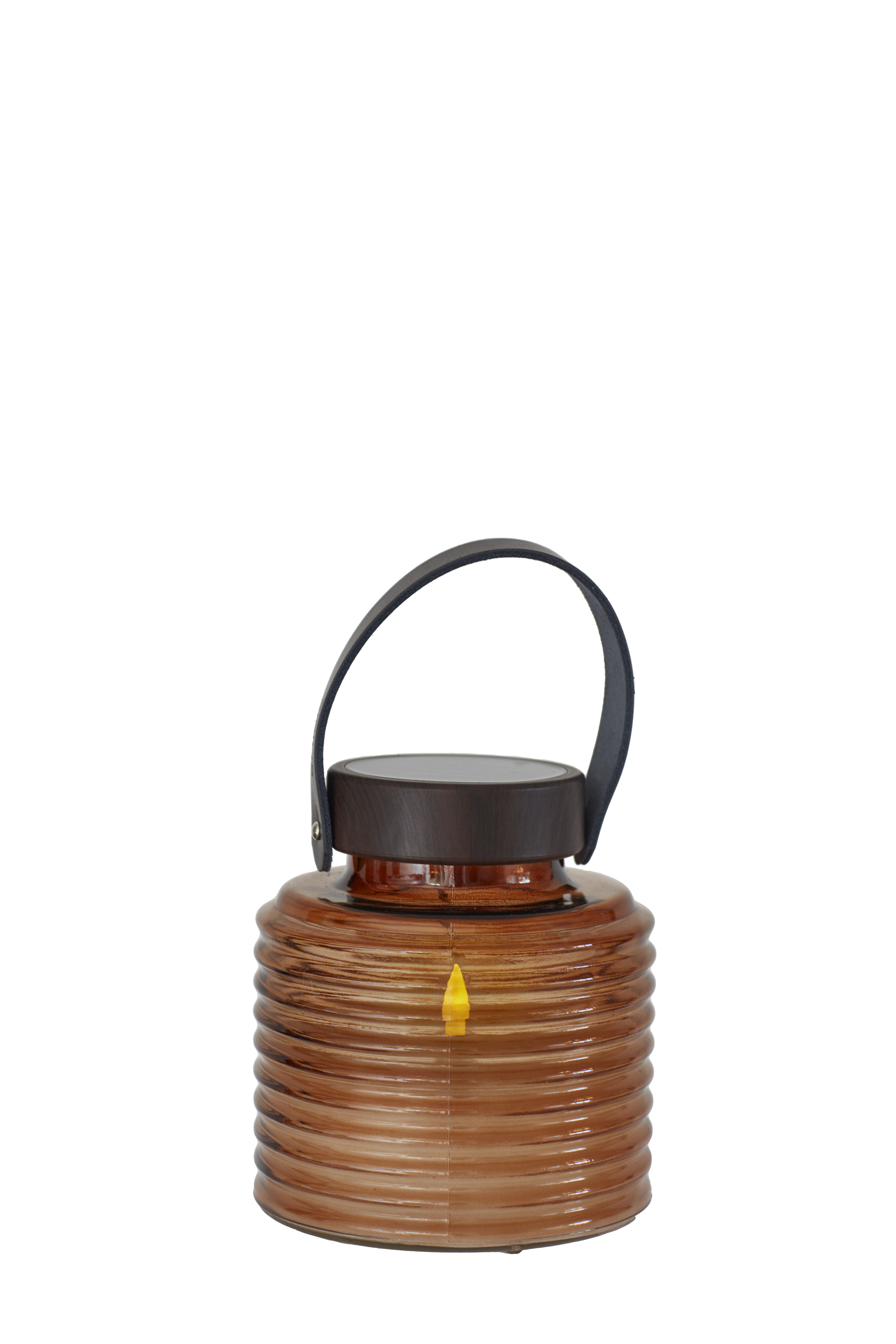 SIRIUS SOLAR Aston Jar Amber/Brown 14cm