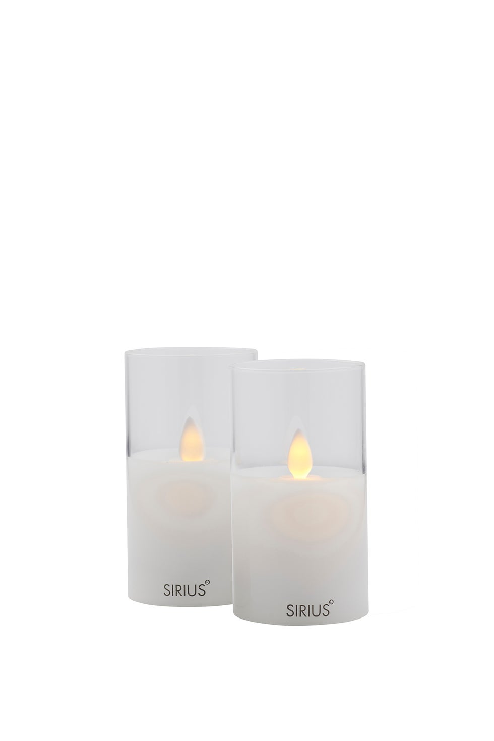 SIRIUS Ivy Glass Candle Set Mini S/2 Clear*