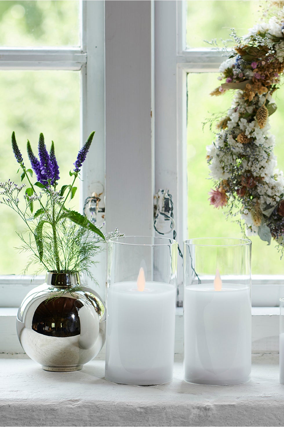 SIRIUS Ivy Glass Candle Set Mini S/2 Clear*