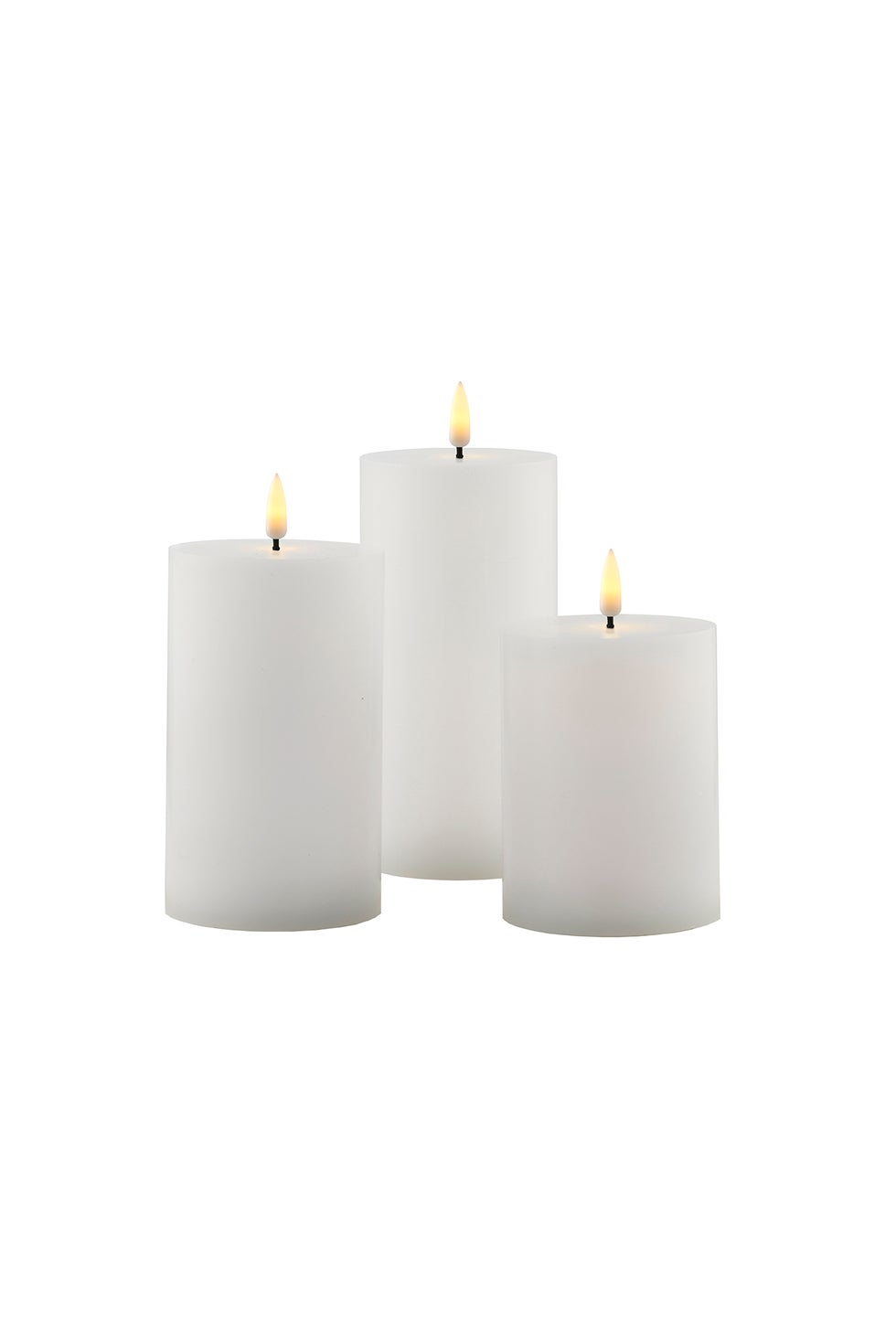 SIRIUS Sille S/3 Candles D75 White RECHARGEABLE *