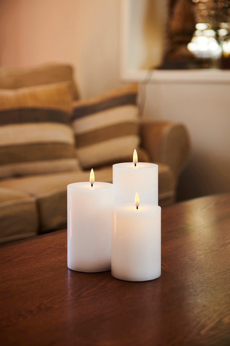 SIRIUS Sille S/3 Candles D75 White RECHARGEABLE *