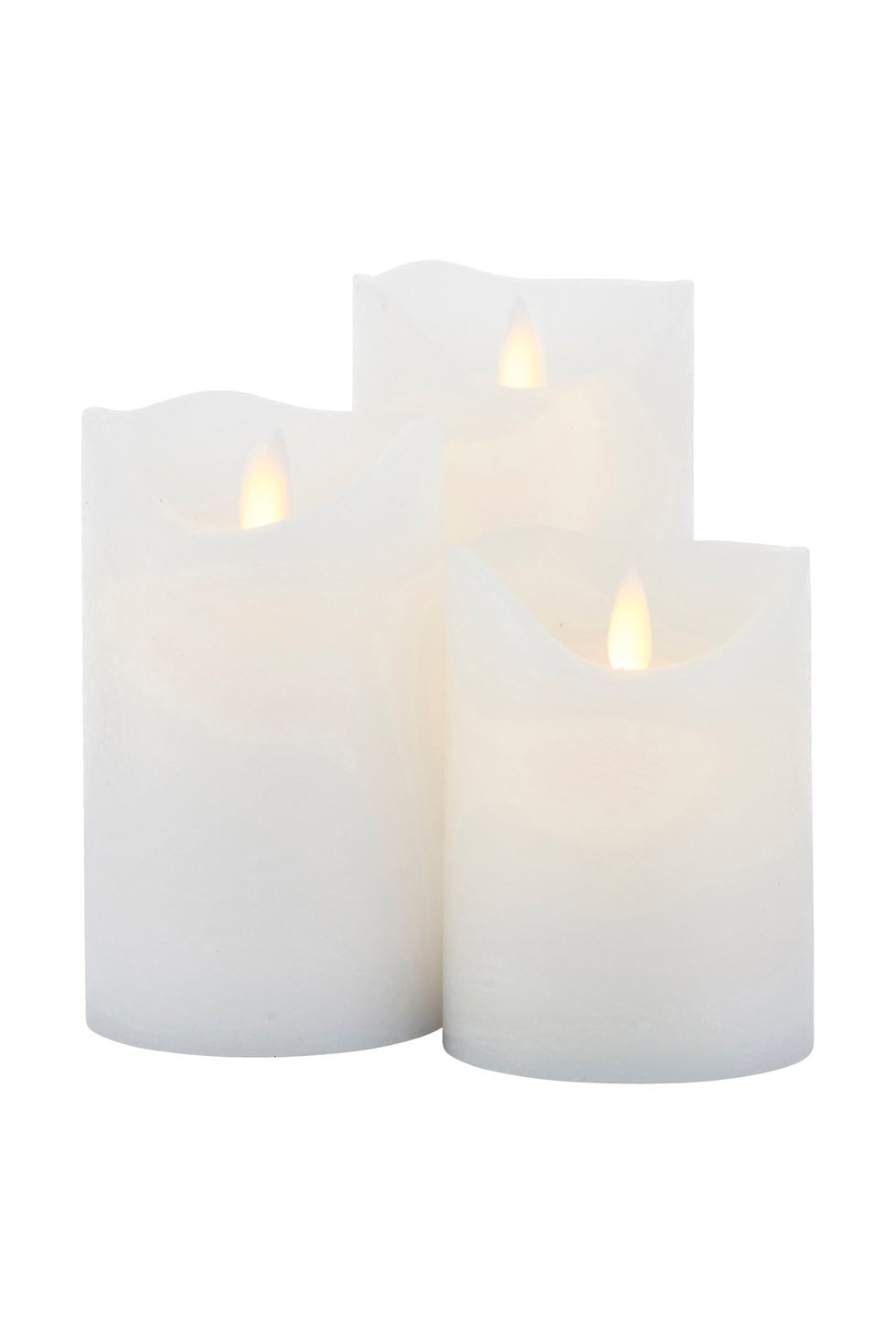 SIRIUS Sara S/3 Candles D75 White RECHARGEABLE