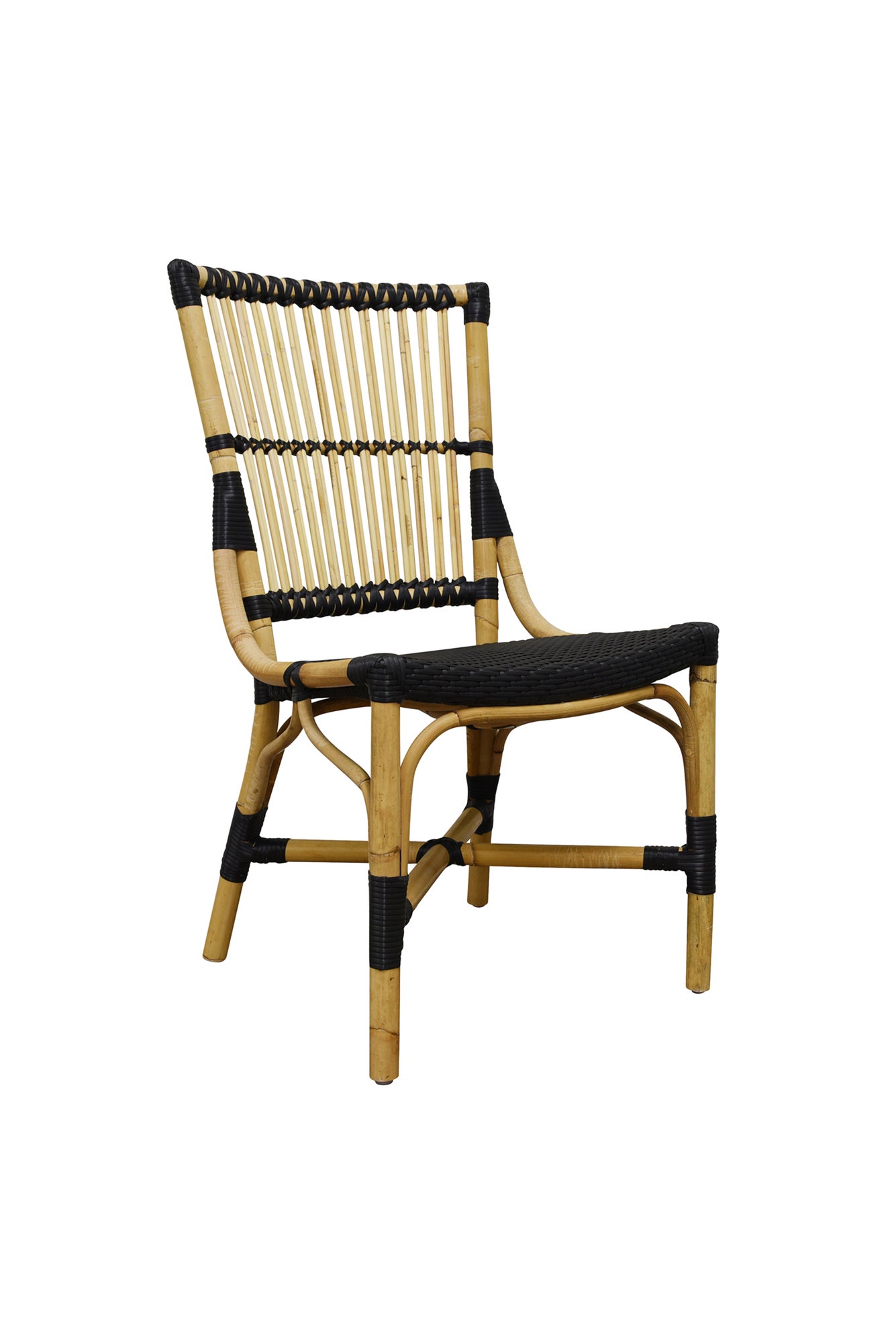 SIKA Affair Monique Rattan Side Chair - Natural/Black