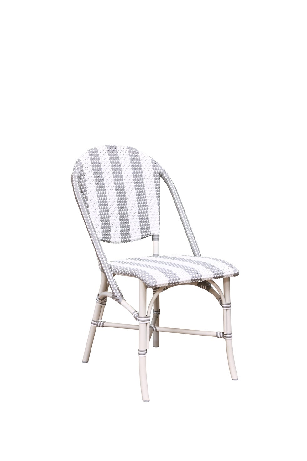 SIKA Alu-Affair Sofie Chair - Grey & White Stripe
