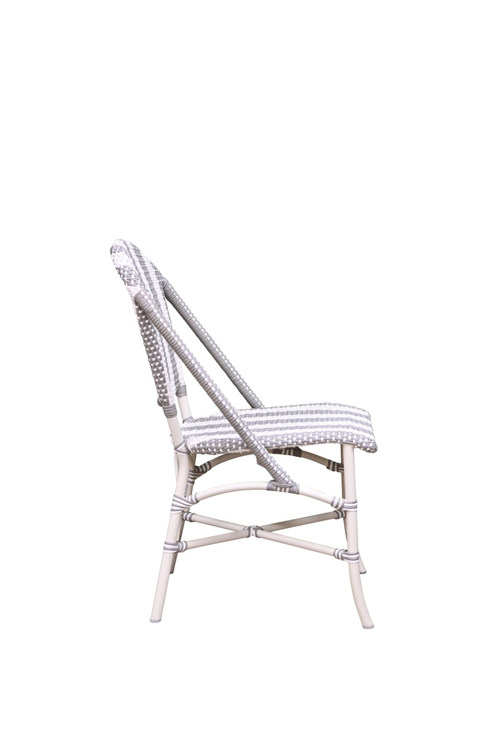 SIKA Alu-Affair Sofie Chair - Grey & White Stripe