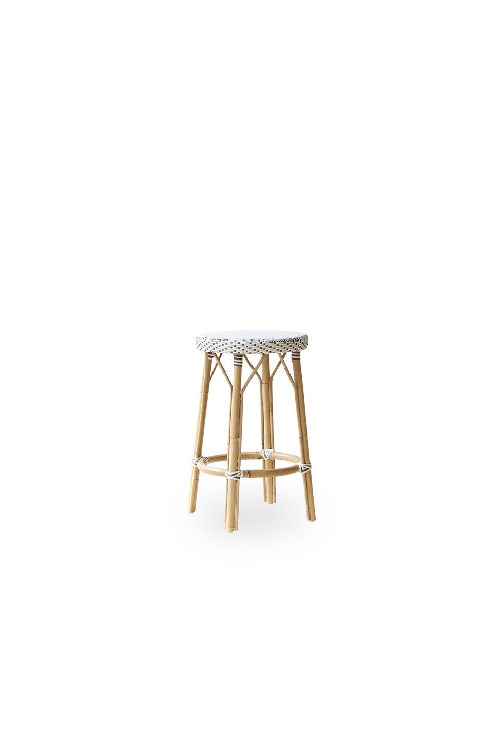 SIKA Affair Simone Counter Stool - White w/Cappuccino Dot