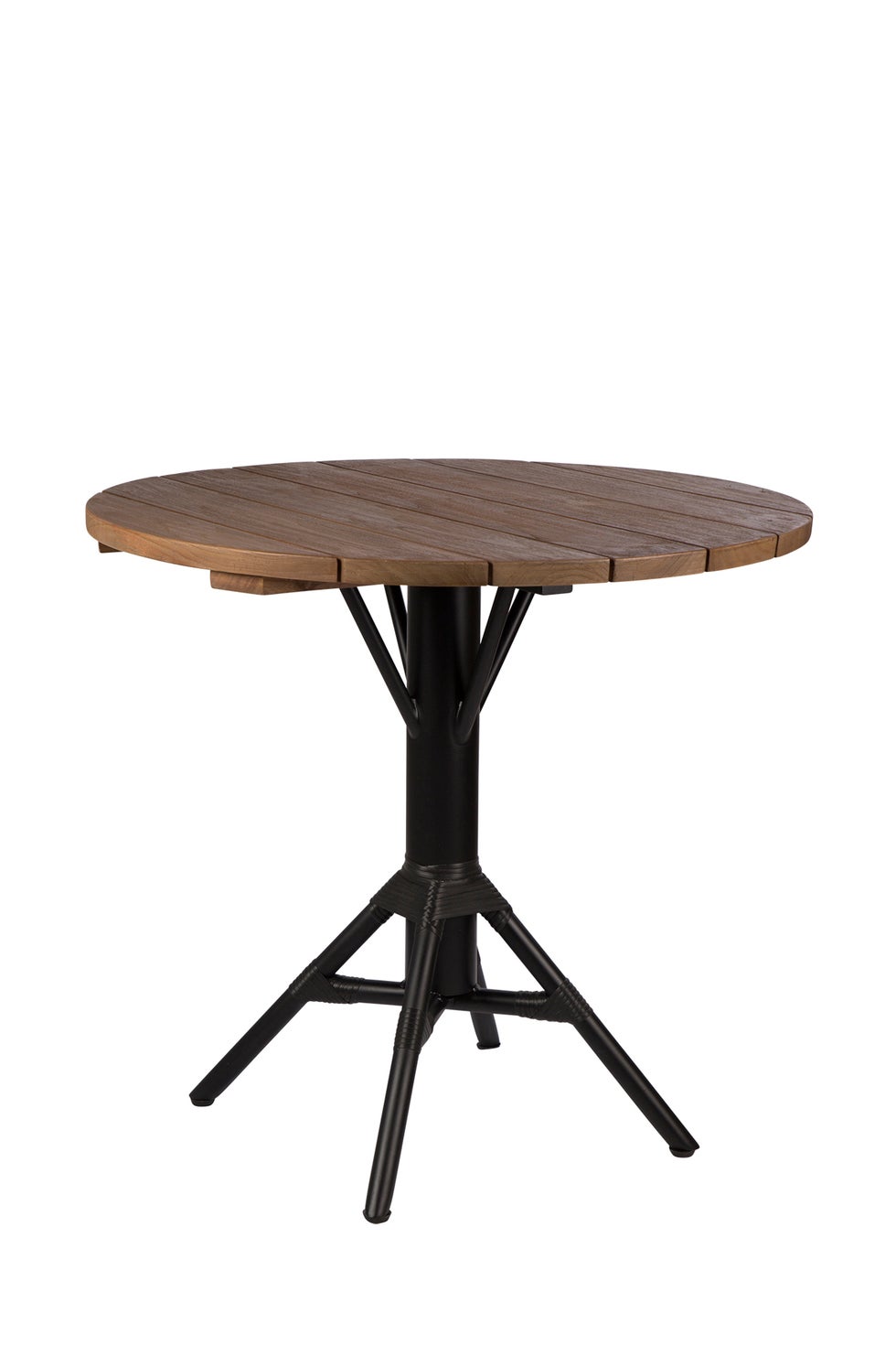 SIKA Teak Round Nicole Table - Black Base (2pcs)