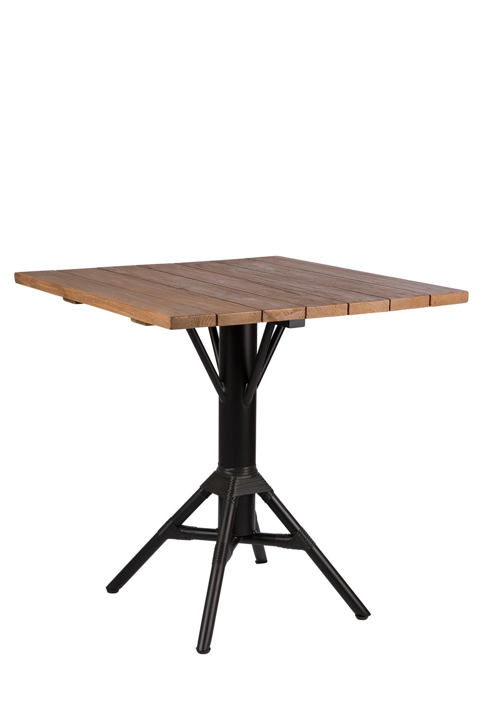SIKA Teak Square Nicole Table - Black Base (2pcs)