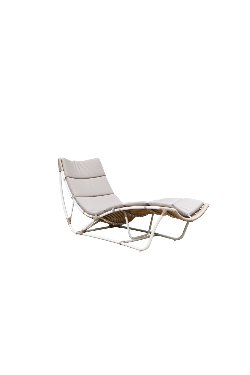 SIKA Exterior Michelangelo Daybed w/Grey Cushions - Dove White