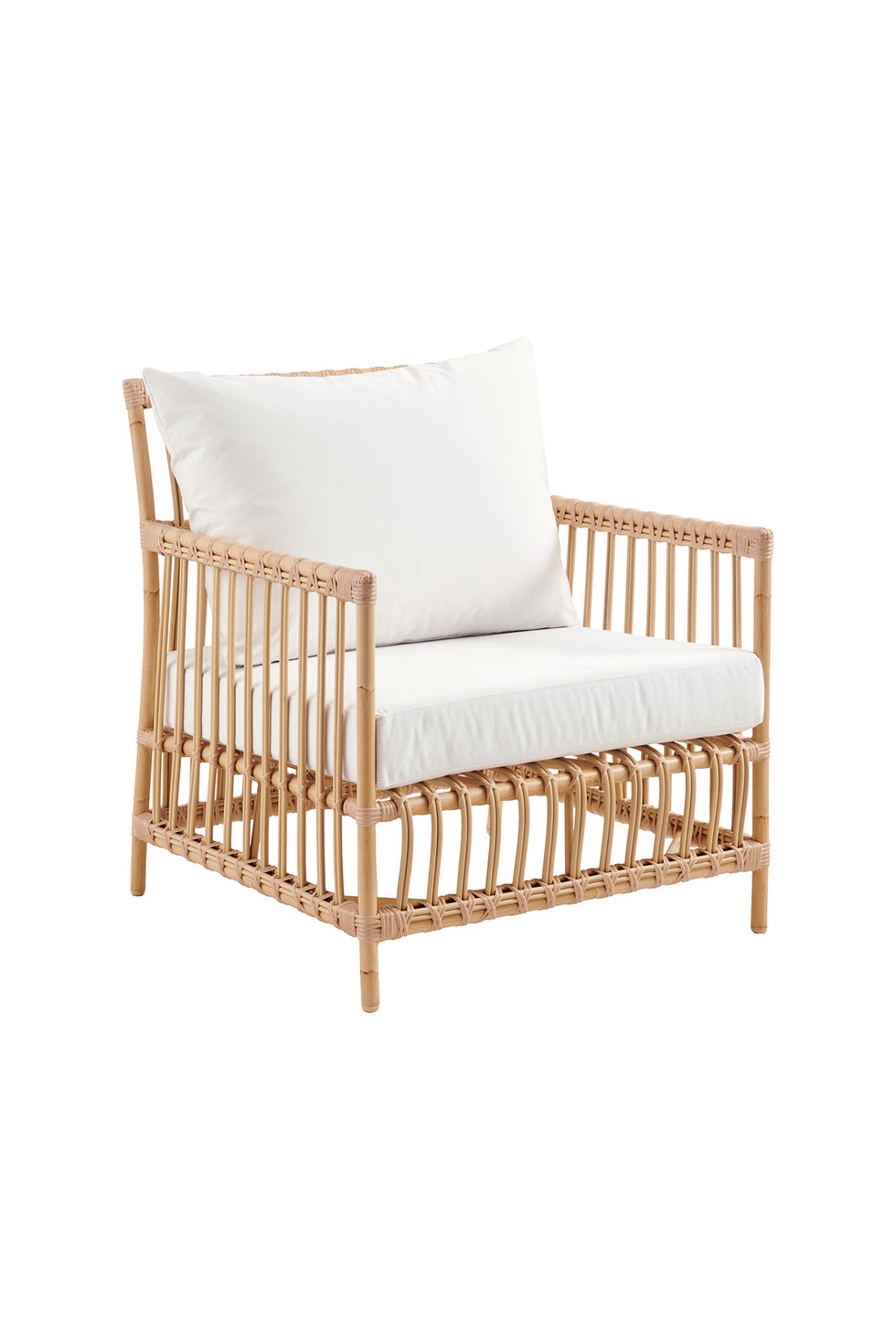 SIKA Exterior Caroline Chair w/Black Cushions - Natural Alu-Rattan