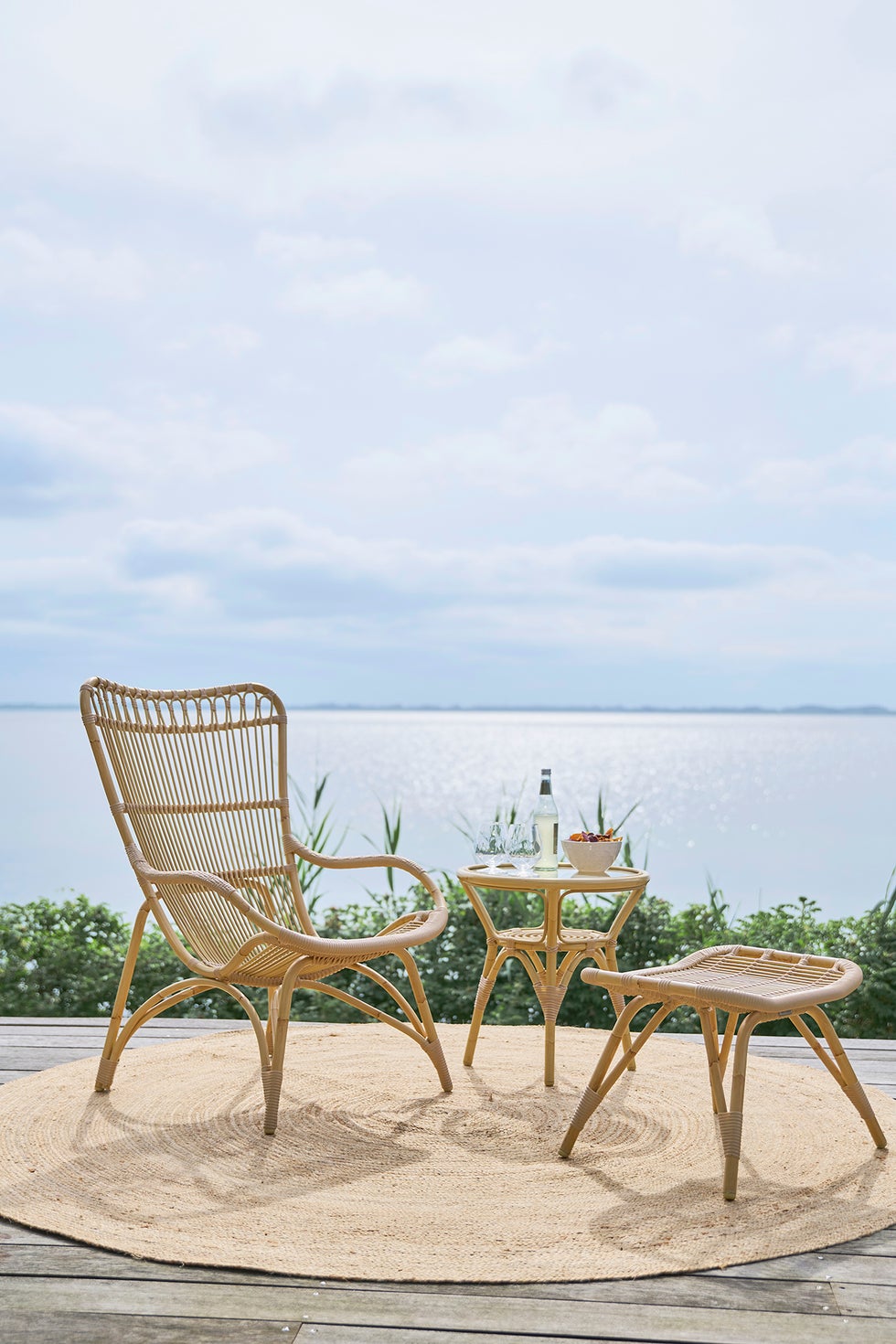 SIKA Exterior Monet High Back Chair - Natural Alu-Rattan