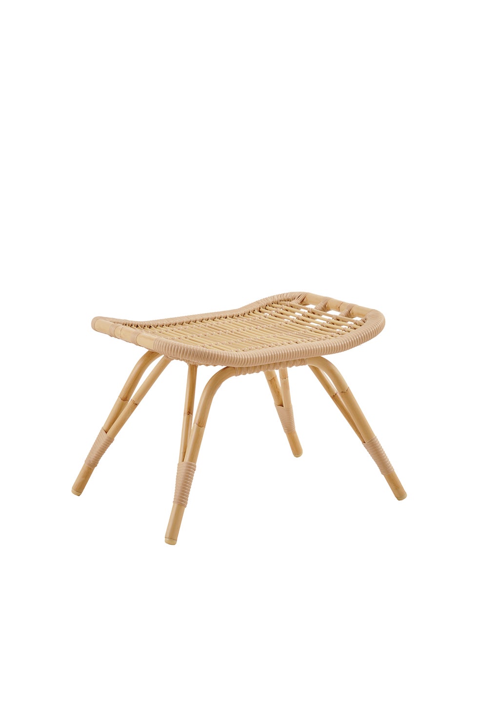 SIKA Exterior Monet Foot Stool - Natural Alu-Rattan