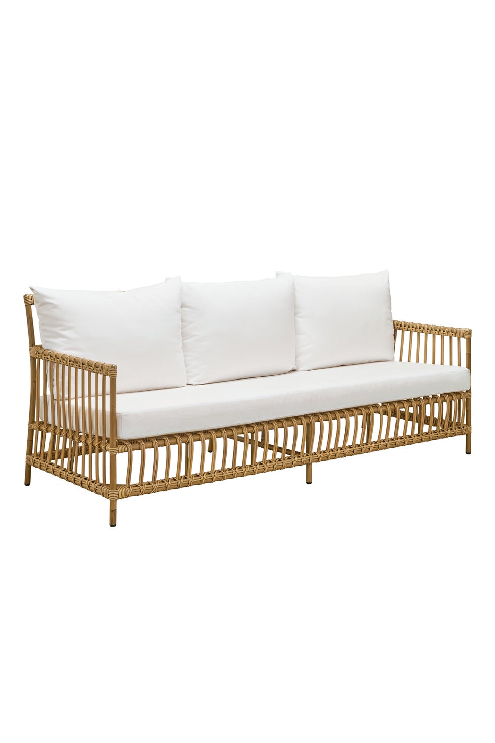 SIKA Exterior Caroline Sofa w/White Cushions - Antique