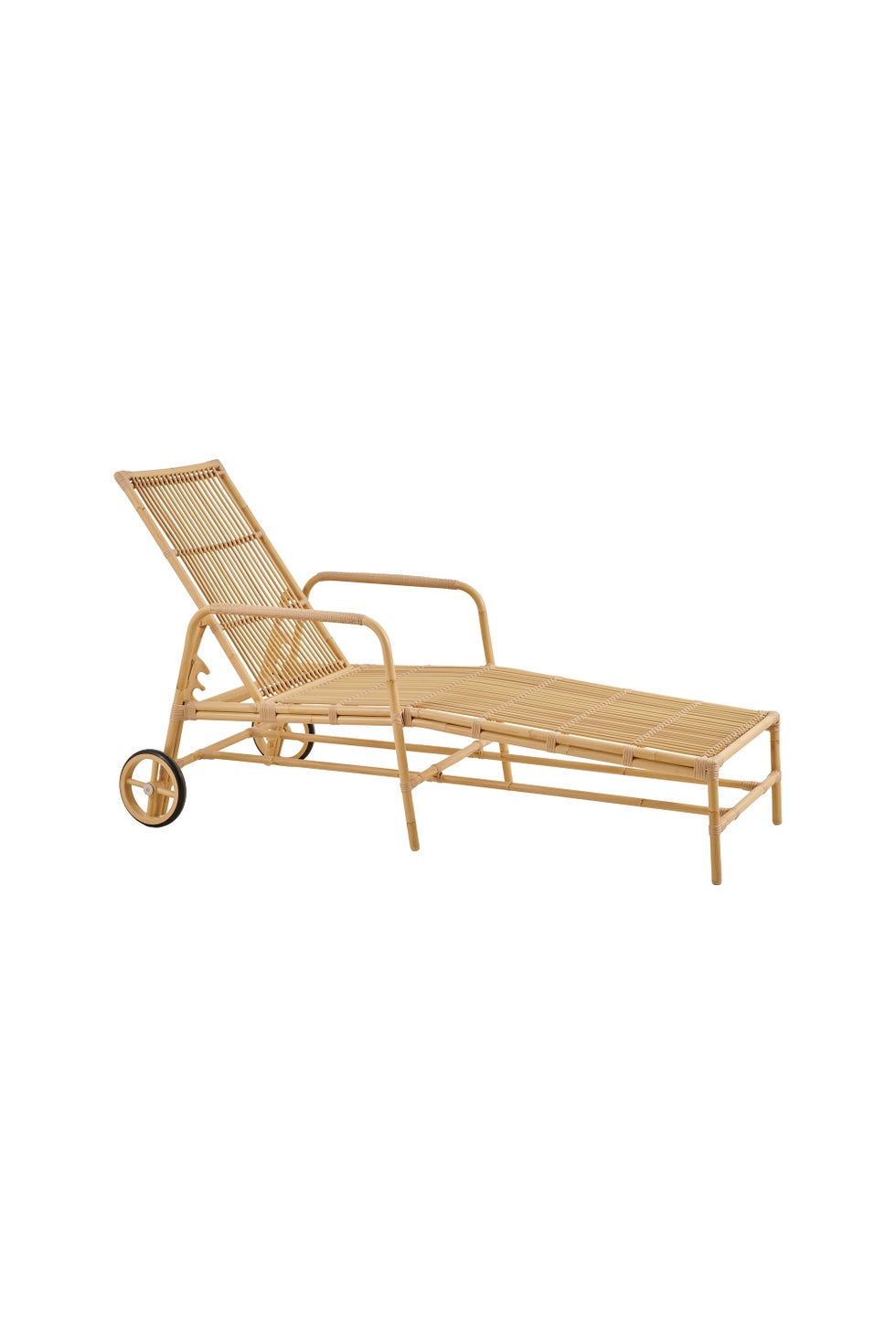 SIKA Exterior Josephine Sunbed w/Black Cushion - Natural Alu-Rattan