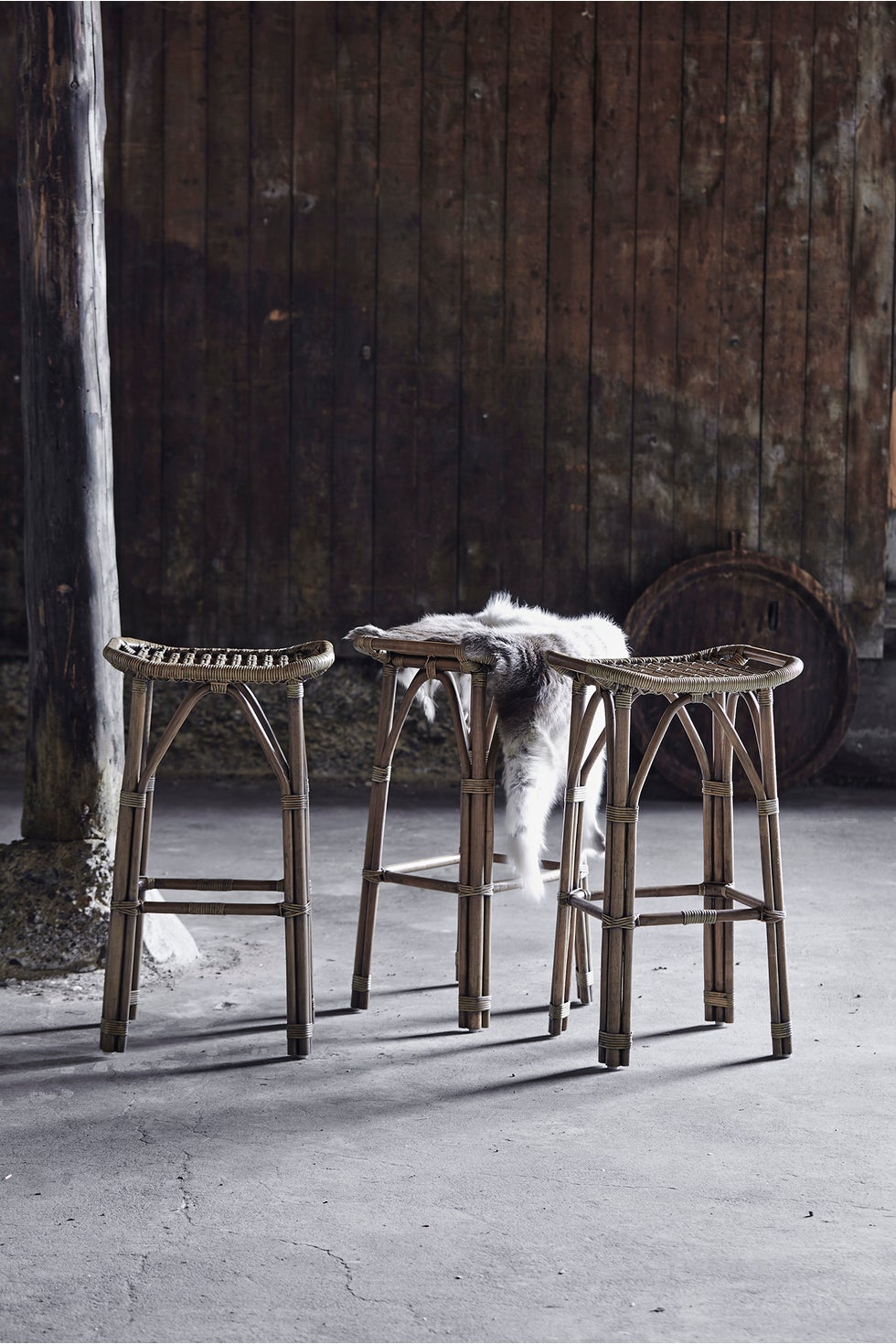 SIKA Originals Salsa Rattan Bar Stool - Antique