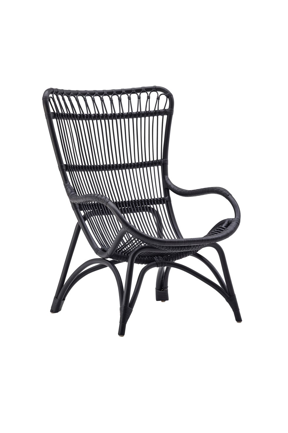 SIKA Originals Monet Rattan High Back Chair - Black