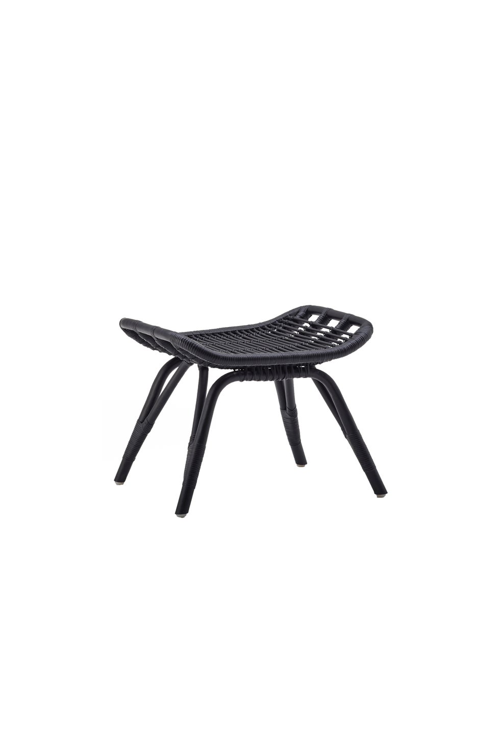 SIKA Originals Monet Rattan Foot Stool - Black