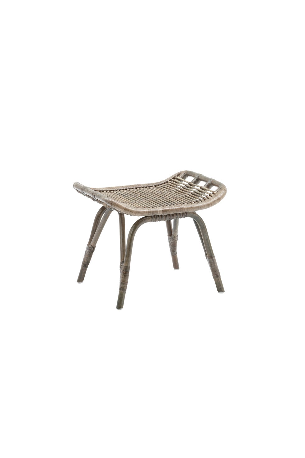 SIKA Originals Monet Rattan Foot Stool - Taupe