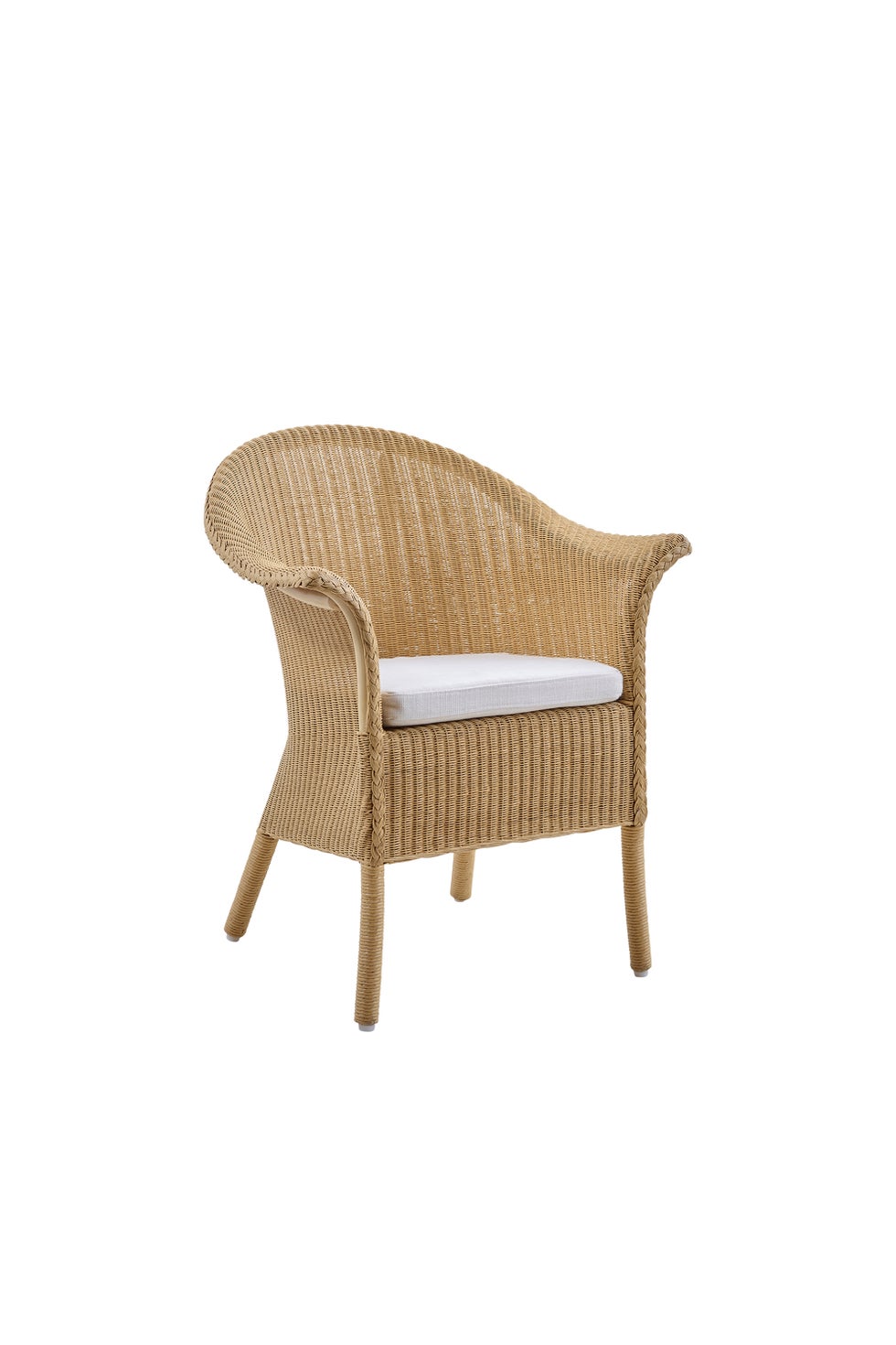 SIKA Loom Classic Chair w/White Seat Cushion - Natural