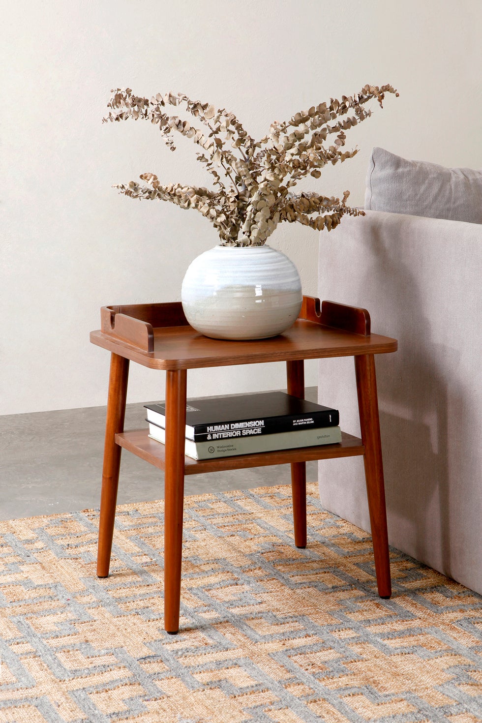 TRIBOA BAY Calista Bedside Table - Natural Walnut